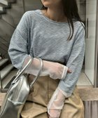 【チャオパニックティピー/CIAOPANIC TYPY】の【新色追加】袖切替シアーアソートTEE 人気、トレンドファッション・服の通販 founy(ファニー) ファッション Fashion レディースファッション Fashion for Women トップス・カットソー Cut & Sew Tops インナー Innerwear キャミワンピース Cami Dress, Slip Dress 切替 Switching, Contrast Panel サロペット Overalls, Salopette シアー Sheer, See-Through シンプル Simple, Minimal チュール Tulip, Tulip Motif ルーズ Loose, Oversized ロング Long, Long-Length 再入荷 Restock / Back in Stock おすすめ Recommended / Our Picks thumbnail ブルー|ID: prp329100004861626 ipo3291000000036040456