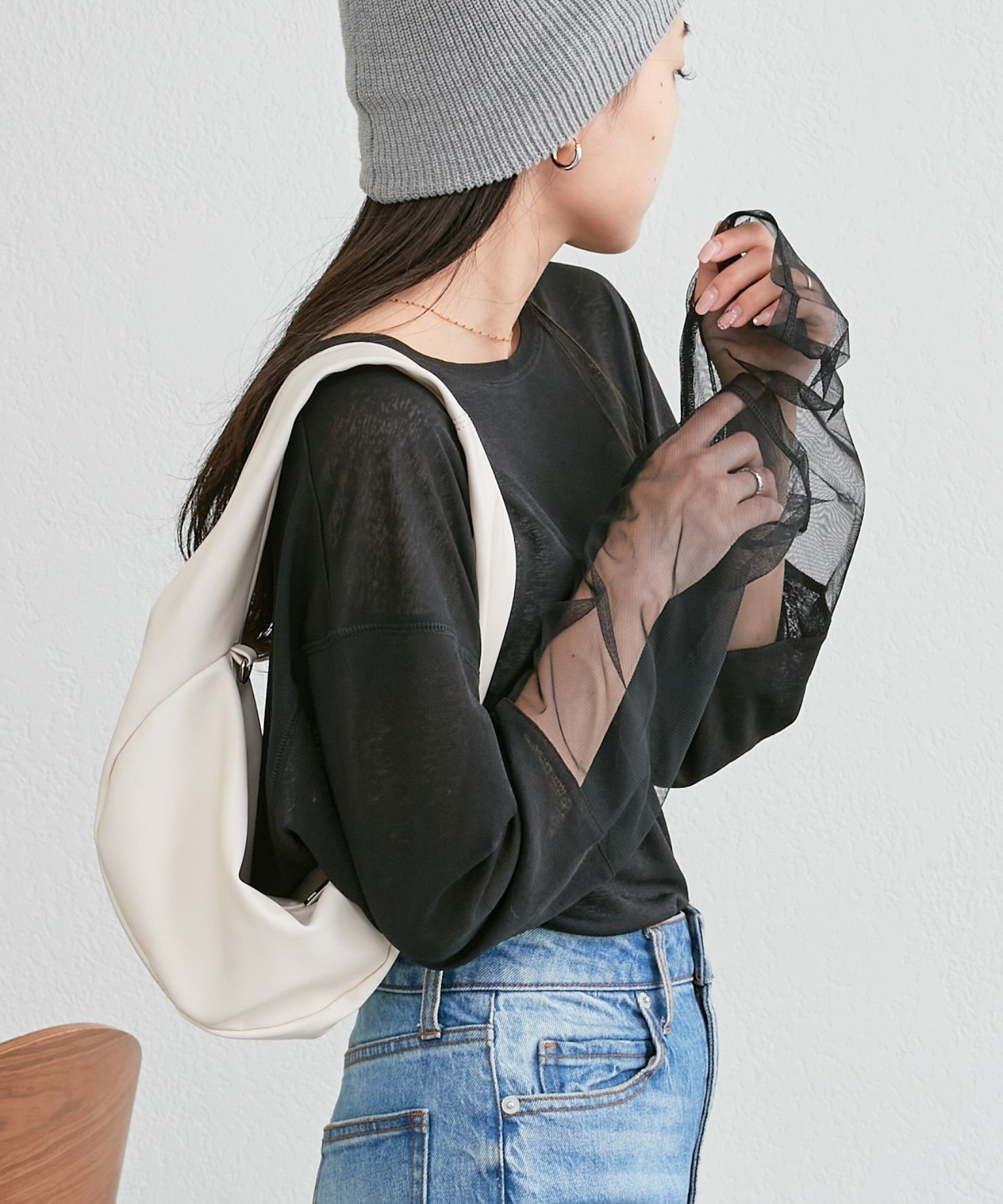 【チャオパニックティピー/CIAOPANIC TYPY】の【新色追加】袖切替シアーアソートTEE インテリア・キッズ・メンズ・レディースファッション・服の通販 founy(ファニー) 　ファッション　Fashion　レディースファッション　Fashion for Women　トップス・カットソー　Cut & Sew Tops　インナー　Innerwear　キャミワンピース　Cami Dress, Slip Dress　切替　Switching, Contrast Panel　サロペット　Overalls, Salopette　シアー　Sheer, See-Through　シンプル　Simple, Minimal　チュール　Tulip, Tulip Motif　ルーズ　Loose, Oversized　ロング　Long, Long-Length　再入荷　Restock / Back in Stock　おすすめ　Recommended / Our Picks　ブラック|ID: prp329100004861626 ipo3291000000036040474