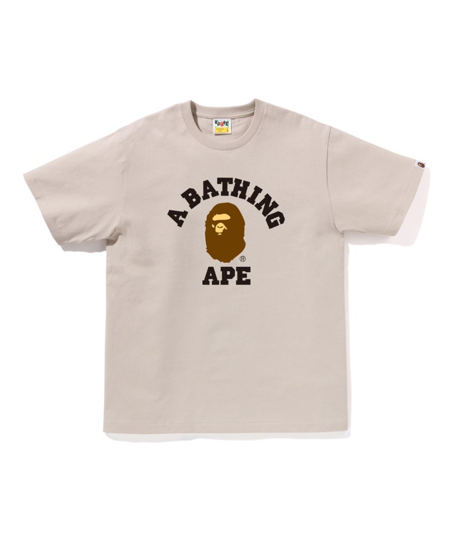 【ア ベイシング エイプ/A BATHING APE】のCOLLEGE TEE インテリア・キッズ・メンズ・レディースファッション・服の通販 founy(ファニー) 　ファッション　Fashion　レディースファッション　Fashion for Women　フィット　Fit, Slim Fit　プリント　Print, Printed Pattern　ラバー　Rubber, Rubber Sole　レギュラー　Regular, Standard Fit　BEIGE|ID: prp329100004861629 ipo3291000000036040810