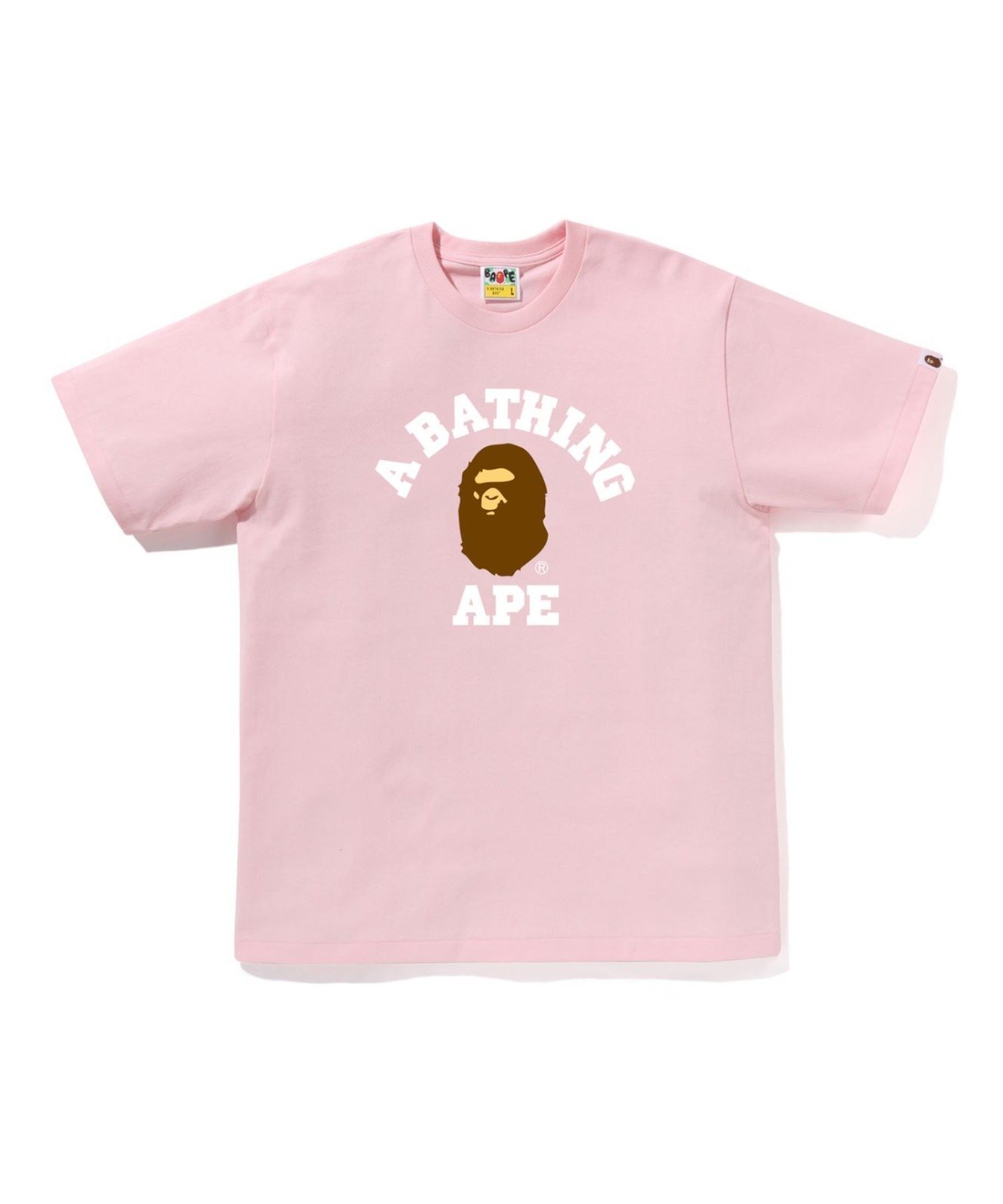 【ア ベイシング エイプ/A BATHING APE】のCOLLEGE TEE インテリア・キッズ・メンズ・レディースファッション・服の通販 founy(ファニー) 　ファッション　Fashion　レディースファッション　Fashion for Women　フィット　Fit, Slim Fit　プリント　Print, Printed Pattern　ラバー　Rubber, Rubber Sole　レギュラー　Regular, Standard Fit　PINK|ID: prp329100004861629 ipo3291000000036040831