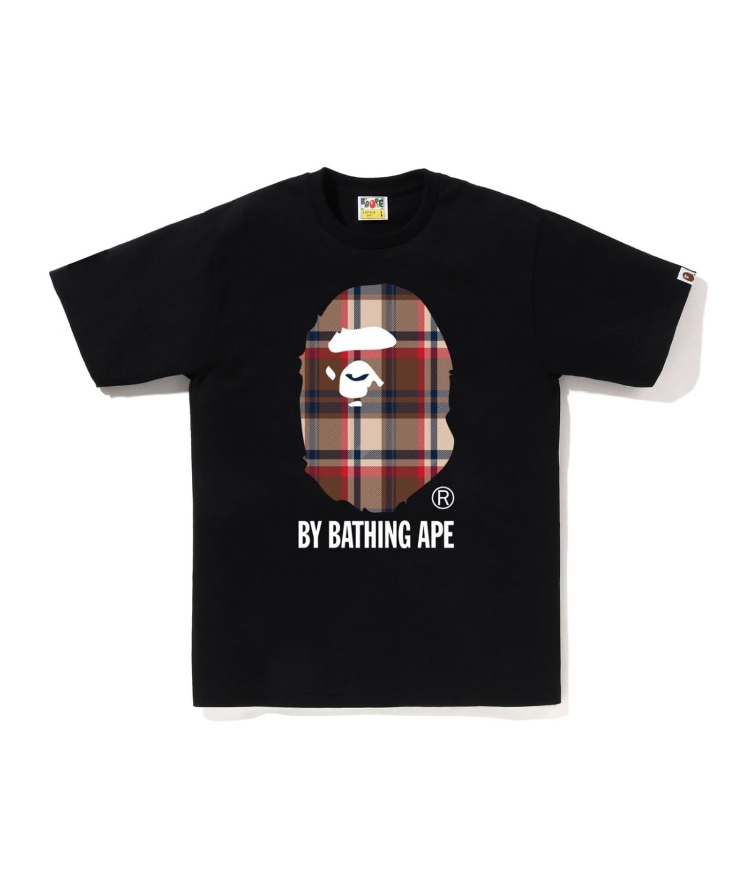 【ア ベイシング エイプ/A BATHING APE】のBAPE CHECK BY BATHING APE TEE インテリア・キッズ・メンズ・レディースファッション・服の通販 founy(ファニー) 　ファッション　Fashion　レディースファッション　Fashion for Women　インナー　Innerwear　ショート　Short, Short Length　スリーブ　Sleeve, Long Sleeve / Short Sleeve　フロント　Front, Front Design　プリント　Print, Printed Pattern　モチーフ　Motif, Design Theme　ラバー　Rubber, Rubber Sole　人気　Popular, Best Seller　BKxRD|ID: prp329100004861631 ipo3291000000036040978