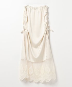 【ベイフロー/BAYFLOW】の【EF(エフ)】レースコンビスカート(WOMEN) 人気、トレンドファッション・服の通販 founy(ファニー) ファッション Fashion レディースファッション Fashion for Women スカート Skirts おすすめ Recommended / Our Picks サテン Satin, Glossy Fabric シャーリング Shirring, Ruched リボン Ribbon, Bow レース Lace, Lace Fabric エレガント 上品 Elegant |ID:prp329100004861651