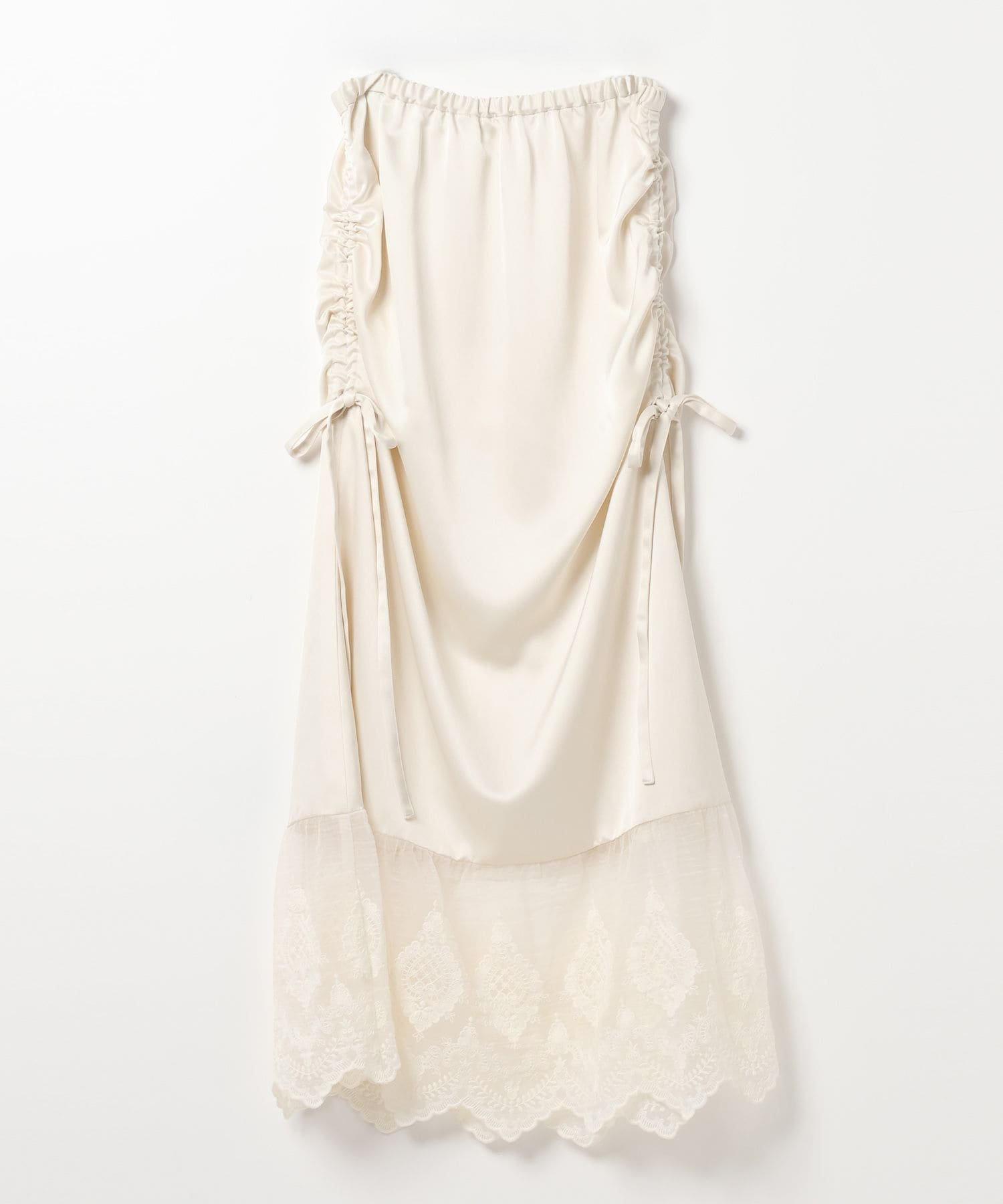 【ベイフロー/BAYFLOW】の【EF(エフ)】レースコンビスカート(WOMEN) 人気、トレンドファッション・服の通販 founy(ファニー) ファッション Fashion レディースファッション Fashion for Women スカート Skirts おすすめ Recommended / Our Picks サテン Satin, Glossy Fabric シャーリング Shirring, Ruched リボン Ribbon, Bow レース Lace, Lace Fabric エレガント 上品 Elegant other-1|ID: prp329100004861651 ipo3291000000036042295