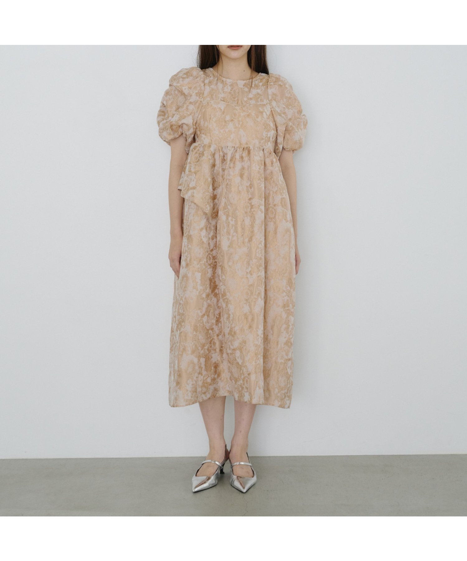 【その他のブランド/Other】の結婚式・二次会 ワンピースドレス オケージョン バブルスリーブ ジャカード インテリア・キッズ・メンズ・レディースファッション・服の通販 founy(ファニー) ファッション Fashion レディースファッション Fashion for Women ワンピース Dresses フォーマル・パーティードレス・結婚式用ドレス Elegant & Casual Dresses アシンメトリー Asymmetrical Style イエロー Yellow オケージョン Occasion Wear くるぶし Ankle-Length ガーリー Girly, Feminine Style ギャザー Gathered, Ruffled ジャカード/ジャガード Jacquard, Woven Pattern スリーブ Sleeve, Long Sleeve / Short Sleeve ドレス Dress, One-Piece バランス Balance, Style Balance フリル Frill, Ruffle エレガント 上品 Elegant 結婚式 Wedding 二次会 After Party ベージュ|ID: prp329100004861652 ipo3291000000036042339