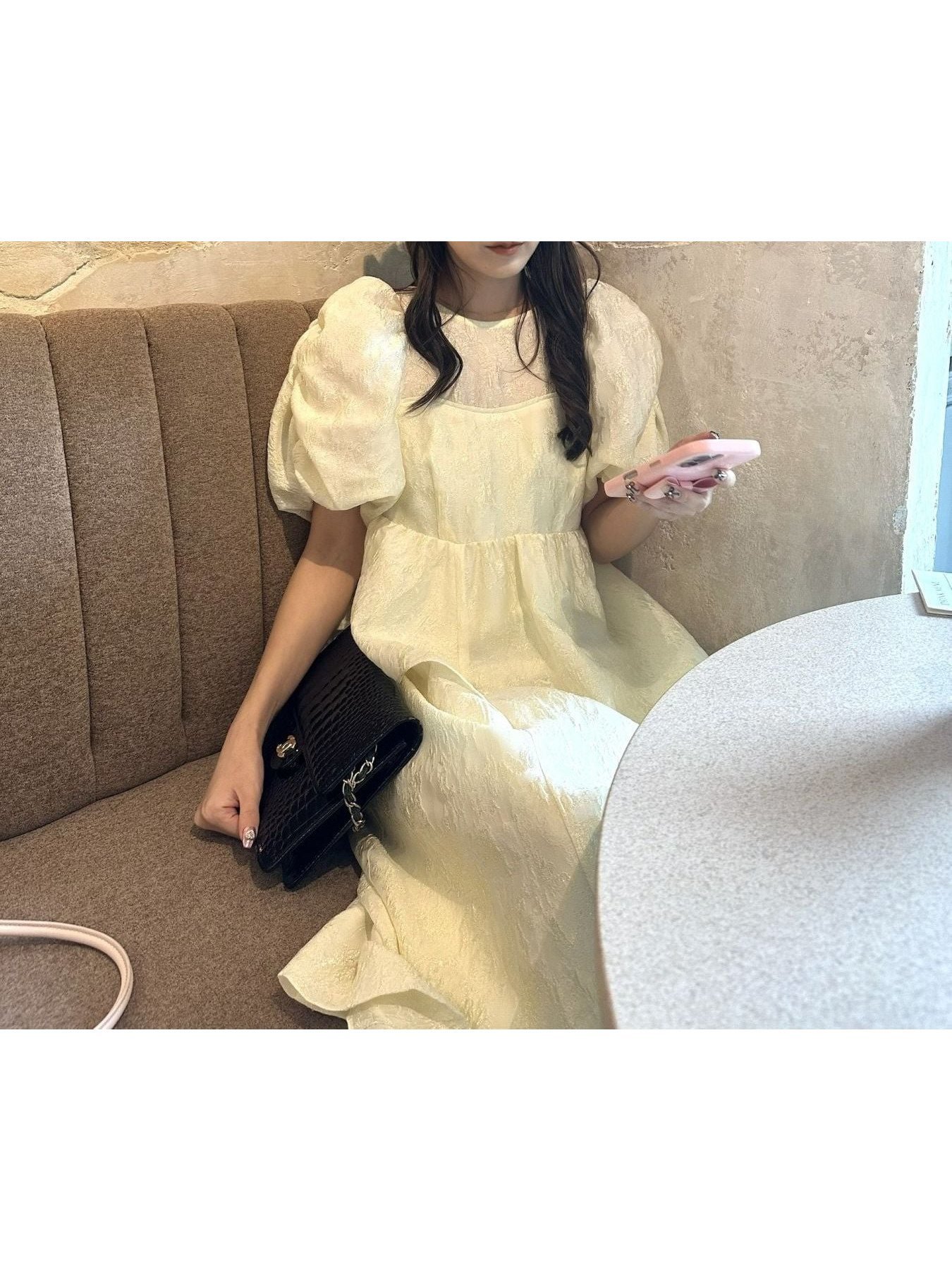 【その他のブランド/Other】の結婚式・二次会 ワンピースドレス オケージョン バブルスリーブ ジャカード インテリア・キッズ・メンズ・レディースファッション・服の通販 founy(ファニー) ファッション Fashion レディースファッション Fashion for Women ワンピース Dresses フォーマル・パーティードレス・結婚式用ドレス Elegant & Casual Dresses アシンメトリー Asymmetrical Style イエロー Yellow オケージョン Occasion Wear くるぶし Ankle-Length ガーリー Girly, Feminine Style ギャザー Gathered, Ruffled ジャカード/ジャガード Jacquard, Woven Pattern スリーブ Sleeve, Long Sleeve / Short Sleeve ドレス Dress, One-Piece バランス Balance, Style Balance フリル Frill, Ruffle エレガント 上品 Elegant 結婚式 Wedding 二次会 After Party イエロー|ID: prp329100004861652 ipo3291000000036042346