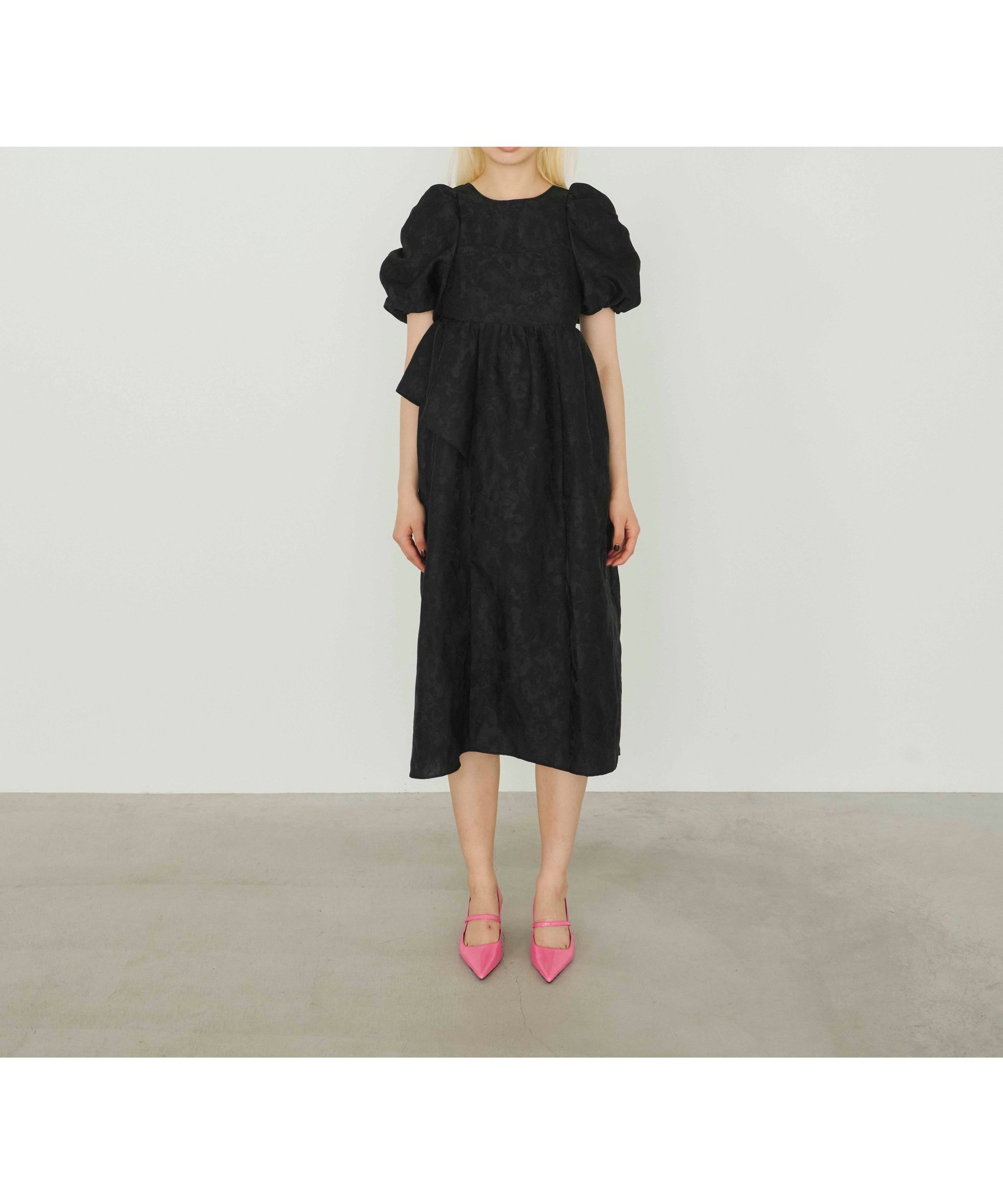 【その他のブランド/Other】の結婚式・二次会 ワンピースドレス オケージョン バブルスリーブ ジャカード インテリア・キッズ・メンズ・レディースファッション・服の通販 founy(ファニー) ファッション Fashion レディースファッション Fashion for Women ワンピース Dresses フォーマル・パーティードレス・結婚式用ドレス Elegant & Casual Dresses アシンメトリー Asymmetrical Style イエロー Yellow オケージョン Occasion Wear くるぶし Ankle-Length ガーリー Girly, Feminine Style ギャザー Gathered, Ruffled ジャカード/ジャガード Jacquard, Woven Pattern スリーブ Sleeve, Long Sleeve / Short Sleeve ドレス Dress, One-Piece バランス Balance, Style Balance フリル Frill, Ruffle エレガント 上品 Elegant 結婚式 Wedding 二次会 After Party ブラック|ID: prp329100004861652 ipo3291000000036042351