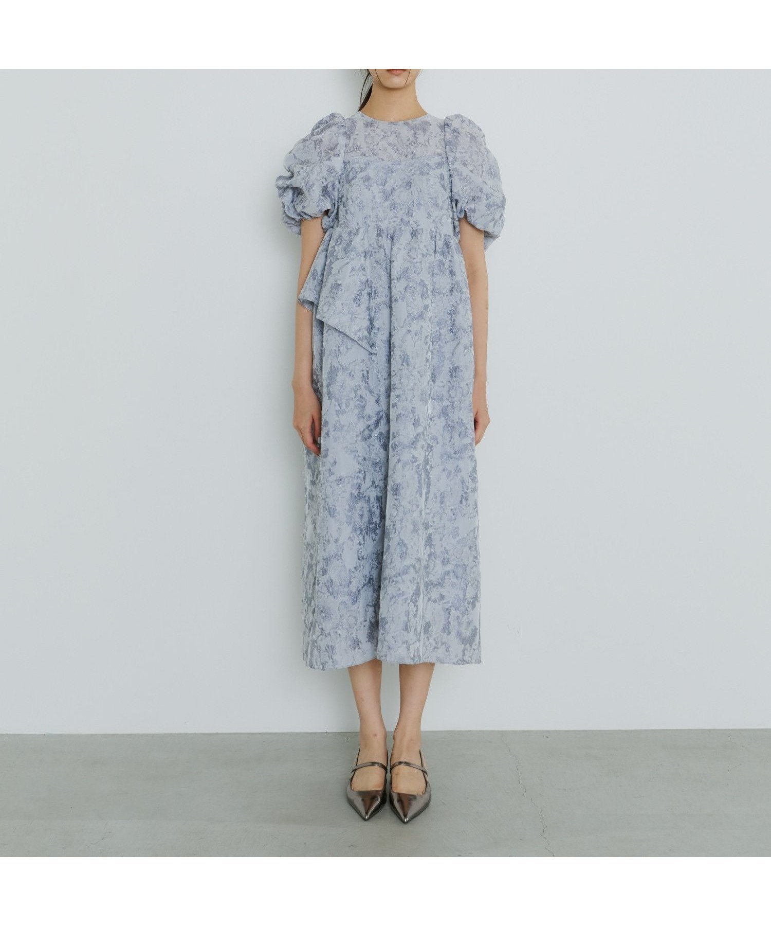 【その他のブランド/Other】の結婚式・二次会 ワンピースドレス オケージョン バブルスリーブ ジャカード インテリア・キッズ・メンズ・レディースファッション・服の通販 founy(ファニー) ファッション Fashion レディースファッション Fashion for Women ワンピース Dresses フォーマル・パーティードレス・結婚式用ドレス Elegant & Casual Dresses アシンメトリー Asymmetrical Style イエロー Yellow オケージョン Occasion Wear くるぶし Ankle-Length ガーリー Girly, Feminine Style ギャザー Gathered, Ruffled ジャカード/ジャガード Jacquard, Woven Pattern スリーブ Sleeve, Long Sleeve / Short Sleeve ドレス Dress, One-Piece バランス Balance, Style Balance フリル Frill, Ruffle エレガント 上品 Elegant 結婚式 Wedding 二次会 After Party ライトグレー|ID: prp329100004861652 ipo3291000000036042382