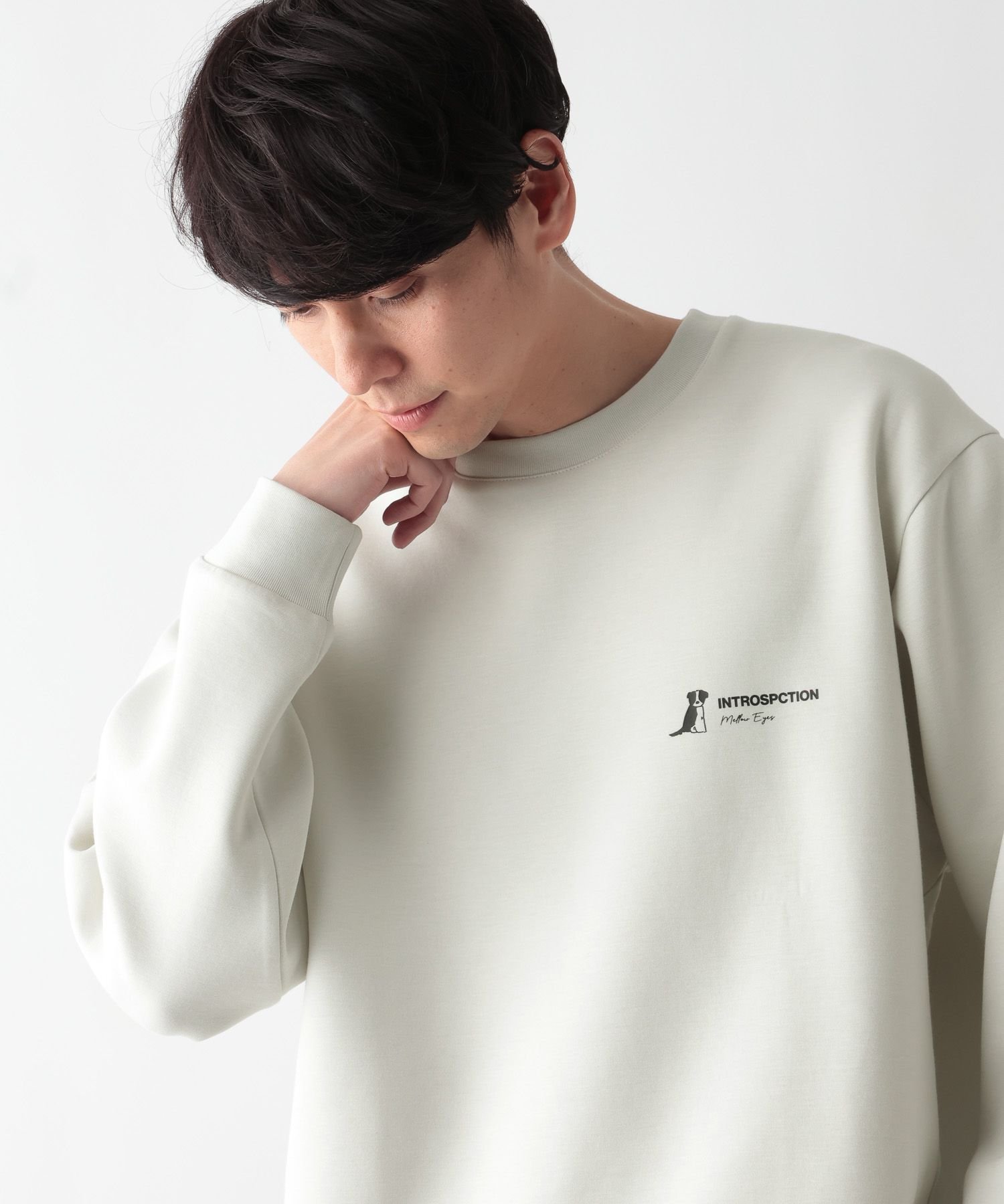 【グローバルワーク/GLOBAL WORK / MEN】のライトクッションクルーネック/ロゴ/580440 インテリア・キッズ・メンズ・レディースファッション・服の通販 founy(ファニー) 　ファッション　Fashion　メンズファッション　Fashion for Men　おすすめ　Recommended / Our Picks　なめらか　Smooth, Silky Texture　クッション　Cushion, Throw Pillow　トレンド　Trend, Trending Now　フォルム　Silhouette, Form　プリント　Print, Printed Pattern　リラックス　Relax, Relaxed Fit　エレガント 上品　Elegant　オフ*左胸ロゴ犬モチーフ08|ID: prp329100004861917 ipo3291000000036069410