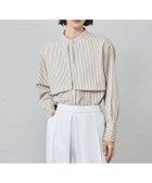 【キャスト/CAST】の【着用しわ軽減/吸水速乾】ストライプガンパッチブラウス 人気、トレンドファッション・服の通販 founy(ファニー) ファッション Fashion レディースファッション Fashion for Women トップス・カットソー Cut & Sew Tops シャツ・ブラウス・オフィスカジュアル Elegant Blouses & Button-Ups 春 Spring 秋 Autumn 吸水 Absorbent, Quick-Dry シンプル Simple, Minimal ストライプ Stripe, Striped Pattern ストレッチ Stretch, Stretchy Fabric ドレープ Drape, Draping Fabric フロント Front, Front Design 冬 Winter / This Winter S/S・春夏 SS, Spring/Summer, Warm Season おすすめ Recommended / Our Picks 夏 Summer thumbnail ベージュ|ID: prp329100004861919 ipo3291000000036069640