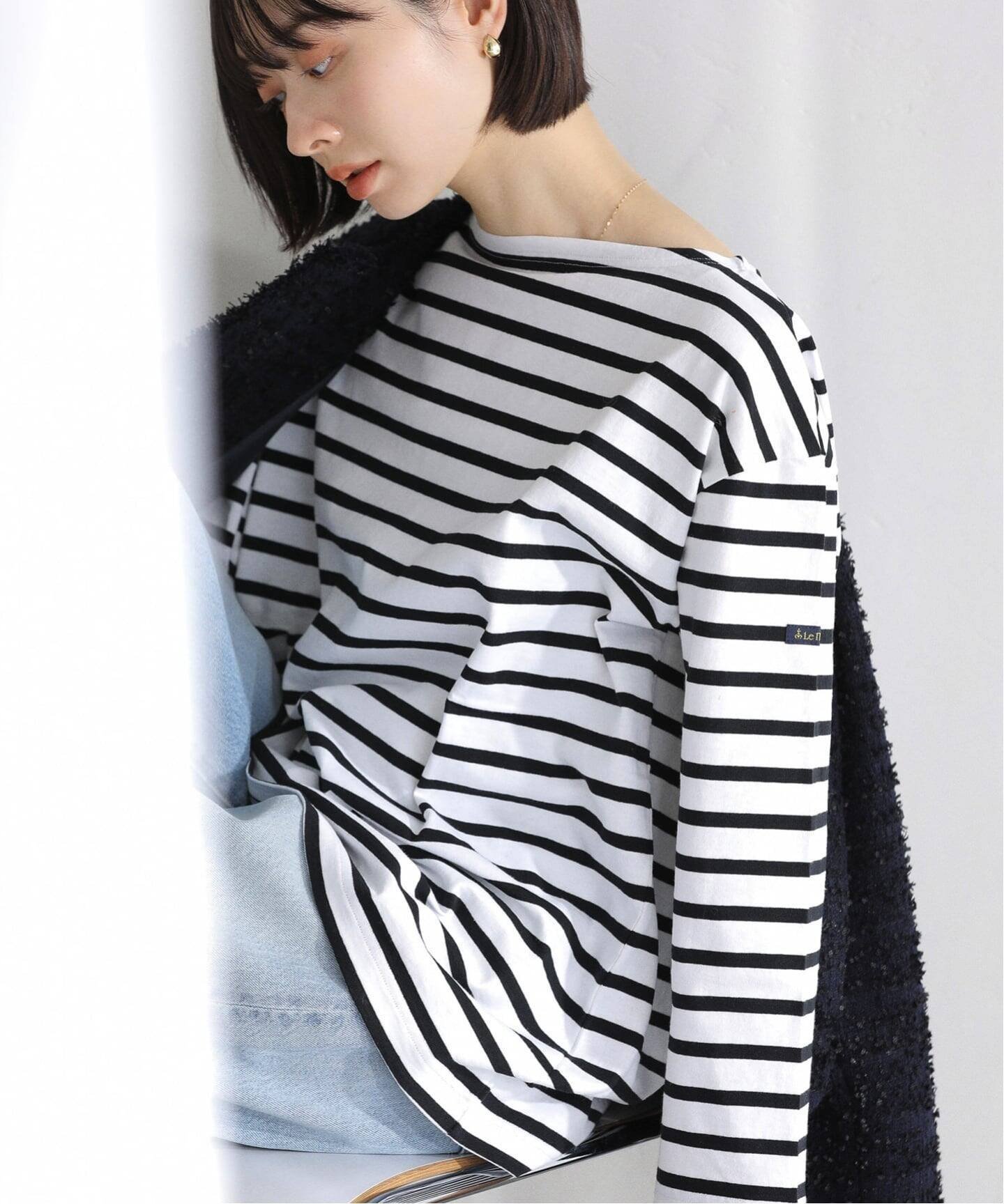 【ラ トータリテ/La TOTALITE】の【洗える】LE MINOR/ルミノア 別注ボーダープルオーバー インテリア・キッズ・メンズ・レディースファッション・服の通販 founy(ファニー) ファッション Fashion レディースファッション Fashion for Women トップス・カットソー Cut & Sew Tops カジュアルプルオーバー・ニットトップス Pullovers & Knit Tops / Casual Pullovers コンパクト Compact, Small Size バスク Basque, Basque Style フランス France, French ベーシック Basic, Essential ボーダー Border, Stripe 別注 Limited Edition, Custom Order 定番 Standard, Basic Item 洗える Machine Washable ブラック|ID: prp329100004861925 ipo3291000000036072464