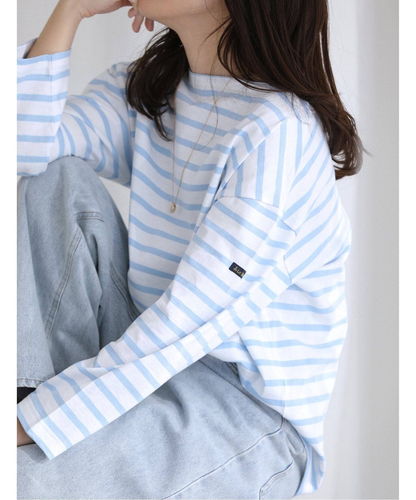 【ラ トータリテ/La TOTALITE】の【洗える】LE MINOR/ルミノア 別注ボーダープルオーバー インテリア・キッズ・メンズ・レディースファッション・服の通販 founy(ファニー) ファッション Fashion レディースファッション Fashion for Women トップス・カットソー Cut & Sew Tops カジュアルプルオーバー・ニットトップス Pullovers & Knit Tops / Casual Pullovers コンパクト Compact, Small Size バスク Basque, Basque Style フランス France, French ベーシック Basic, Essential ボーダー Border, Stripe 別注 Limited Edition, Custom Order 定番 Standard, Basic Item 洗える Machine Washable サックスブルー|ID: prp329100004861925 ipo3291000000036072468