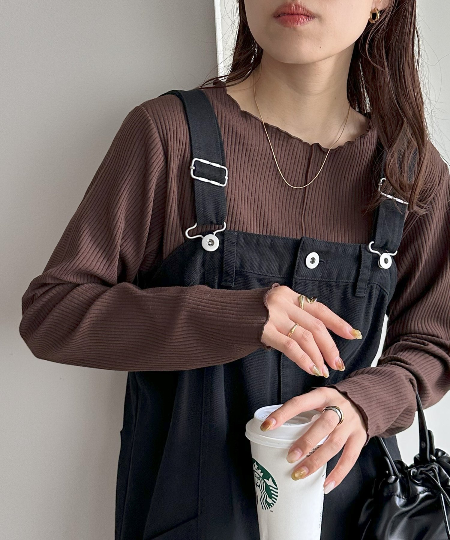 【ディスコート/Discoat】の【新色追加!/23色展開】前後2WAYリブメローロングスリーブ《WEB限定》 インテリア・キッズ・メンズ・レディースファッション・服の通販 founy(ファニー) 　ファッション　Fashion　レディースファッション　Fashion for Women　インナー　Innerwear　キャミワンピース　Cami Dress, Slip Dress　コンパクト　Compact, Small Size　サロペット　Overalls, Salopette　スリーブ　Sleeve, Long Sleeve / Short Sleeve　ロング　Long, Long-Length　楽ちん　Easy Fit, Comfortable　おすすめ　Recommended / Our Picks　ブラウン|ID: prp329100004861926 ipo3291000000036072604