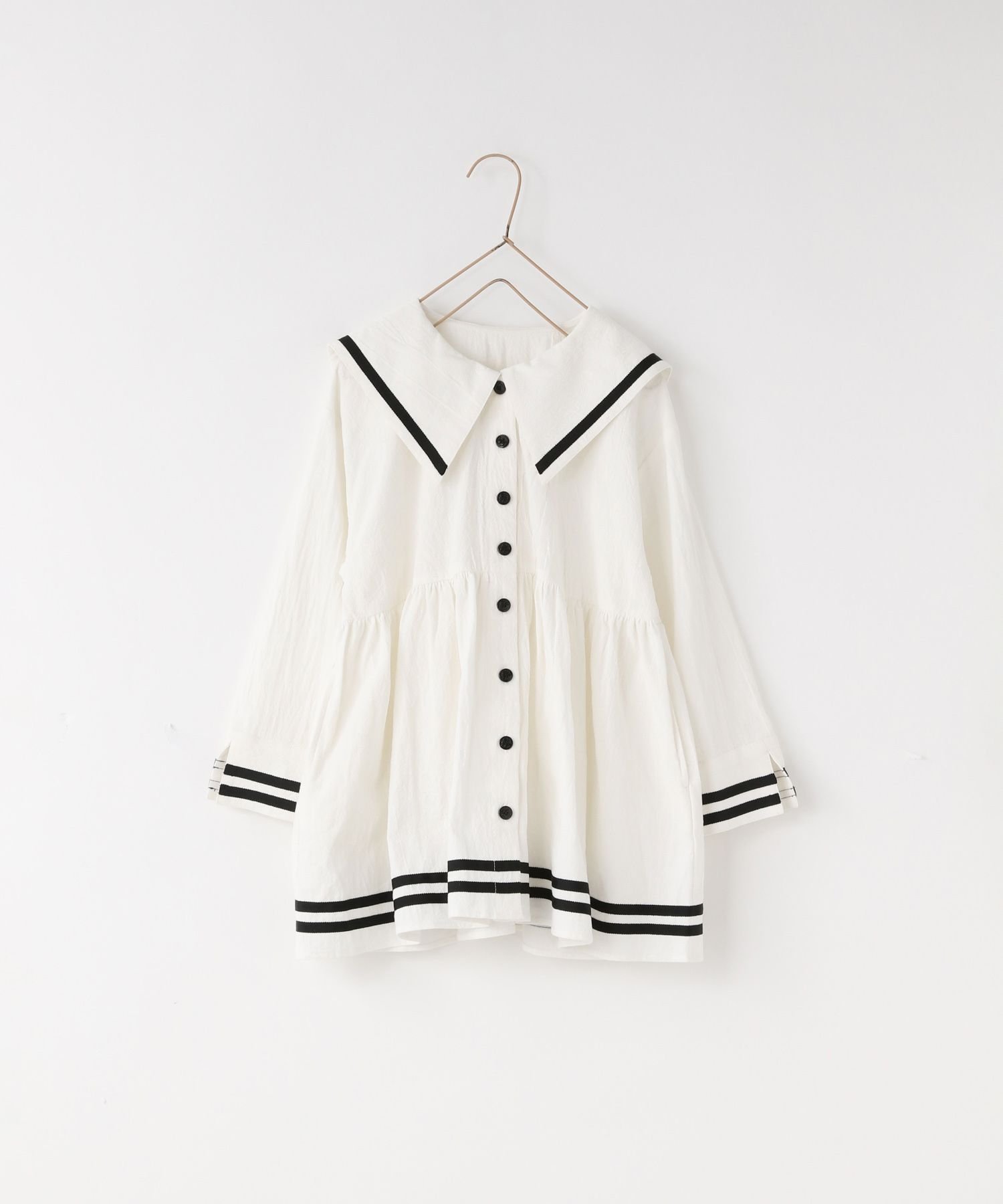 【ローリーズファーム/LOWRYS FARM / KIDS】のセーラーシシュウワンピース インテリア・キッズ・メンズ・レディースファッション・服の通販 founy(ファニー) 　ファッション　Fashion　キッズファッション　Fashion for Kids　ワンピース　Dresses　アイボリー|ID: prp329100004861934 ipo3291000000036073506