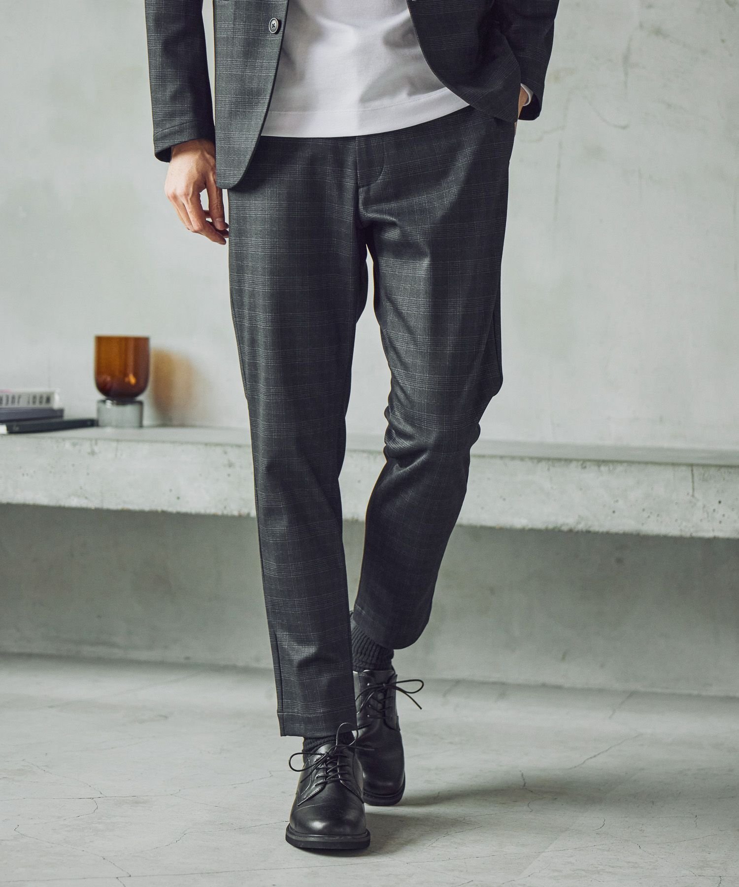 【グローバルワーク/GLOBAL WORK / MEN】のスマらくイージーパンツ/601315 インテリア・キッズ・メンズ・レディースファッション・服の通販 founy(ファニー) 　ファッション　Fashion　メンズファッション　Fashion for Men　ボトムス　Bottoms　おすすめ　Recommended / Our Picks　ジャケット　Jacket, Outerwear　ストレッチ　Stretch, Stretchy Fabric　スマート　Smart, Elegant　スラックス　Slacks, Dress Pants　セットアップ　Set-Up, Coordinated Outfit　ドローコード　Drawcord, Drawstring Cord　フィット　Fit, Slim Fit　ボトム　Bottoms, Lower Wear　ネイビー柄89|ID: prp329100004861978 ipo3291000000036074470