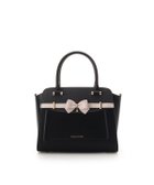 【サマンサ ベガ/SamanthaVega】のバイカラーアクセントリボンハンドバッグ 人気、トレンドファッション・服の通販 founy(ファニー) ファッション Fashion レディースファッション Fashion for Women バッグ Bags おすすめ Recommended / Our Picks コレクション Collection, Seasonal Line ショルダー Shoulder, Shoulder Strap スタイリッシュ Stylish, Fashionable ストーン Stone, Gem-Like ポケット Pocket, Pocket Detail リボン Ribbon, Bow 財布 Wallet, Purse thumbnail ブラック|ID: prp329100004861992 ipo3291000000036074563