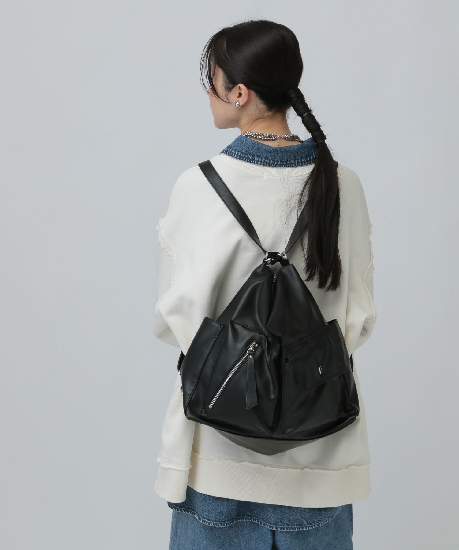 【レプシィム ローリーズファーム/LEPSIM LOWRYS FARM】の3WAYリュックショルダー インテリア・キッズ・メンズ・レディースファッション・服の通販 founy(ファニー) 　ファッション　Fashion　レディースファッション　Fashion for Women　おすすめ　Recommended / Our Picks　ショルダー　Shoulder, Shoulder Strap　フェイクレザー　Faux Leather, PU Leather　リュック　Backpack, Rucksack　スムースブラック10|ID: prp329100004861998 ipo3291000000036074604