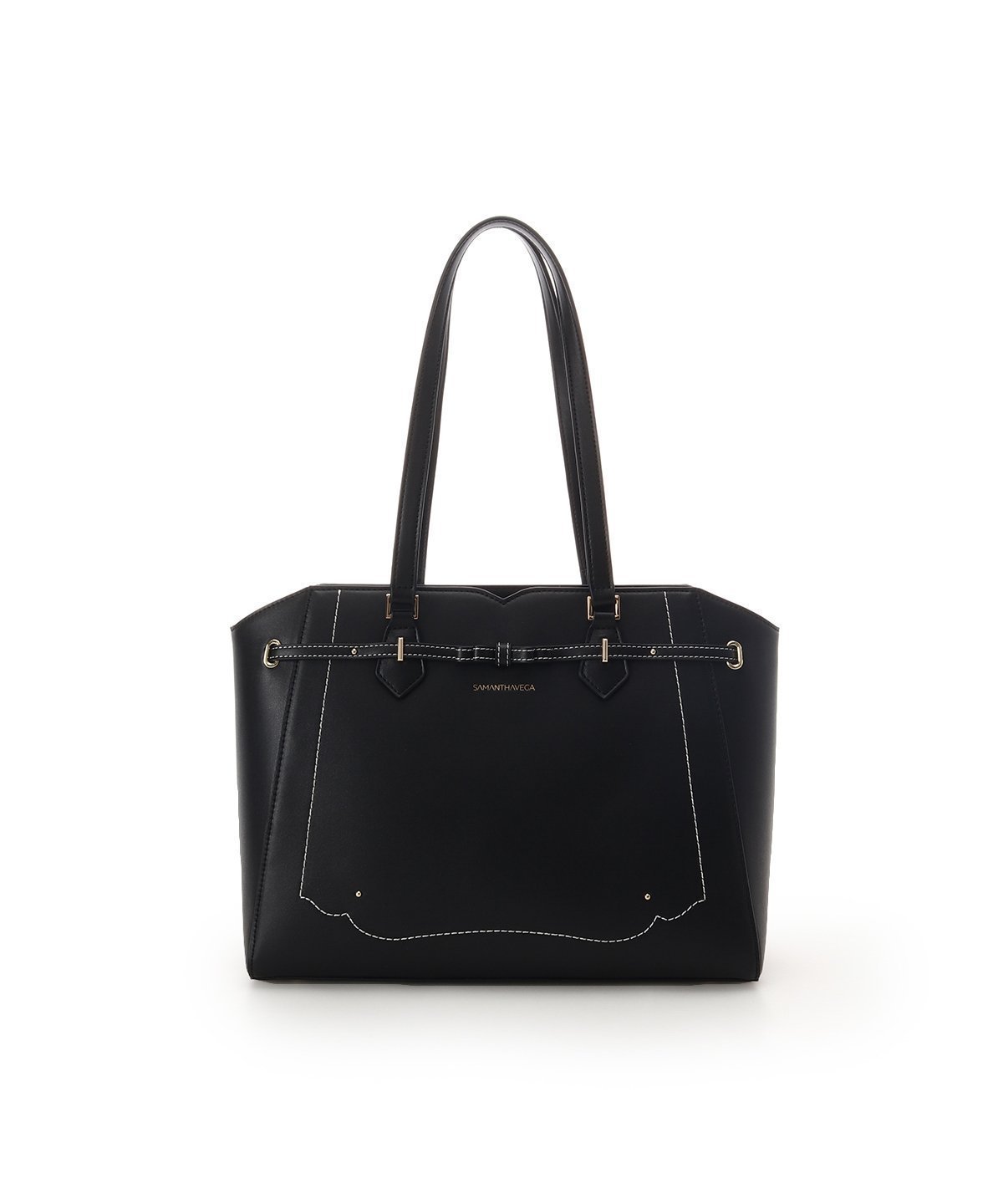 【サマンサ ベガ/SamanthaVega】のバレッタリボントートバッグ インテリア・キッズ・メンズ・レディースファッション・服の通販 founy(ファニー) 　ファッション　Fashion　レディースファッション　Fashion for Women　バッグ　Bags　おすすめ　Recommended / Our Picks　シンプル　Simple, Minimal　ポケット　Pocket, Pocket Detail　リボン　Ribbon, Bow　財布　Wallet, Purse　ブラック|ID: prp329100004862038 ipo3291000000036075120