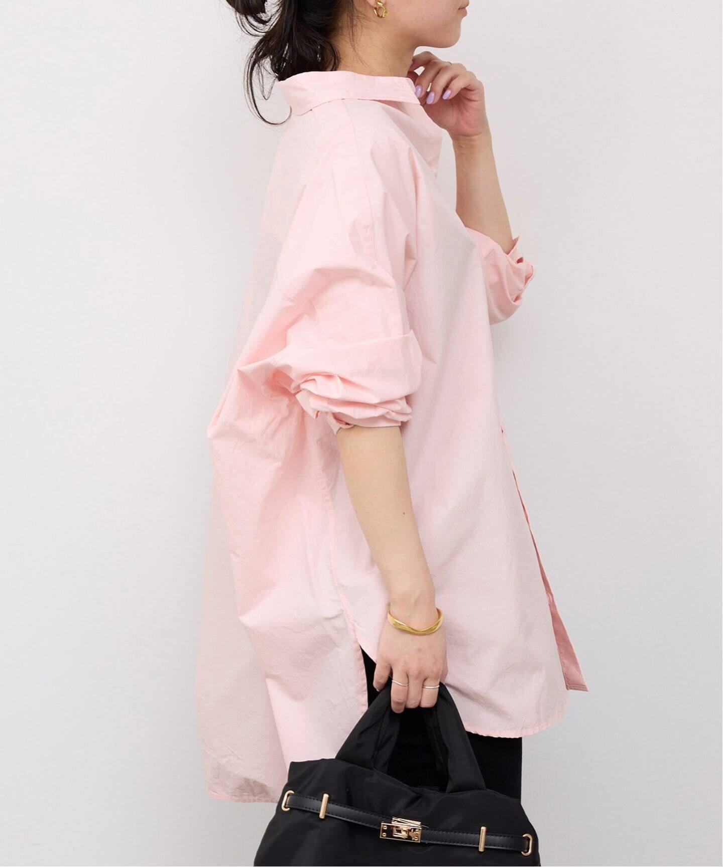 【スローブ イエナ/SLOBE IENA】のオーバーサイズシャツ インテリア・キッズ・メンズ・レディースファッション・服の通販 founy(ファニー) ファッション Fashion レディースファッション Fashion for Women トップス・カットソー Cut & Sew Tops シャツ・ブラウス・オフィスカジュアル Elegant Blouses & Button-Ups 2026年 2026 ベーシック Basic, Essential 夏 Summer 春 Spring S/S・春夏 SS, Spring/Summer, Warm Season 羽織 Haori, Light Jacket ピンク A|ID: prp329100004862296 ipo3291000000036089158