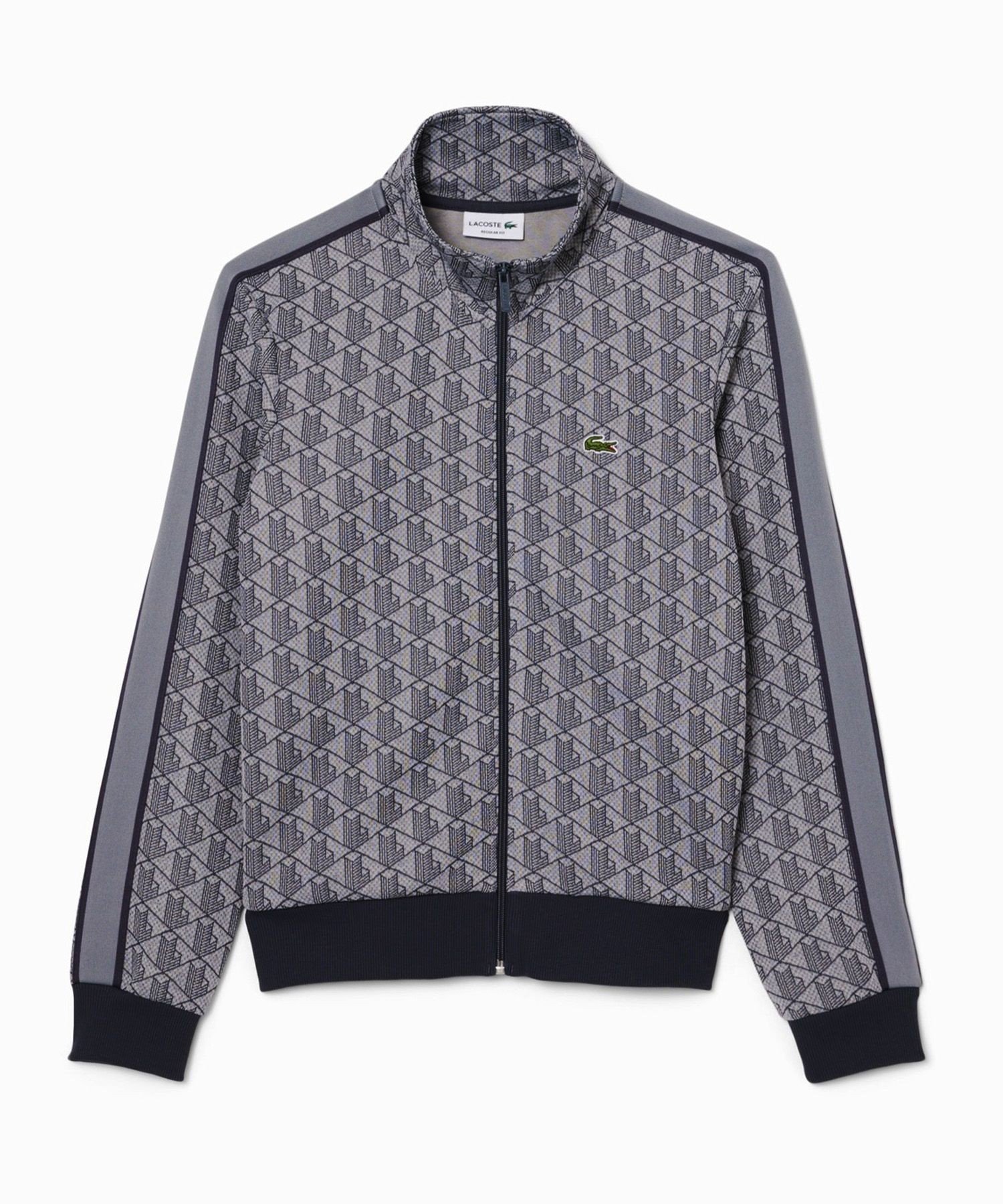 【ラコステ/LACOSTE】のモノグラムジャカードトラックジャケット 【セットアップ対応】 インテリア・キッズ・メンズ・レディースファッション・服の通販 founy(ファニー) 　ファッション　Fashion　レディースファッション　Fashion for Women　アウター　Coat / Outerwear Collection　レディースジャケット・軽アウター　Jackets　インナー　Innerwear　エレガント 上品　Elegant　クラシック　Classic, Timeless Style　ジャカード／ジャガード　Jacquard, Woven Pattern　ジャケット　Jacket, Outerwear　スポーティ　Sporty, Casual Athletic　セットアップ　Set-Up, Coordinated Outfit　トレンド　Trend, Trending Now　フィット　Fit, Slim Fit　羽織　Haori, Light Jacket　メンズ　Men's, Menswear　レギュラー　Regular, Standard Fit　おすすめ　Recommended / Our Picks　グレー|ID: prp329100004862304 ipo3291000000036089364