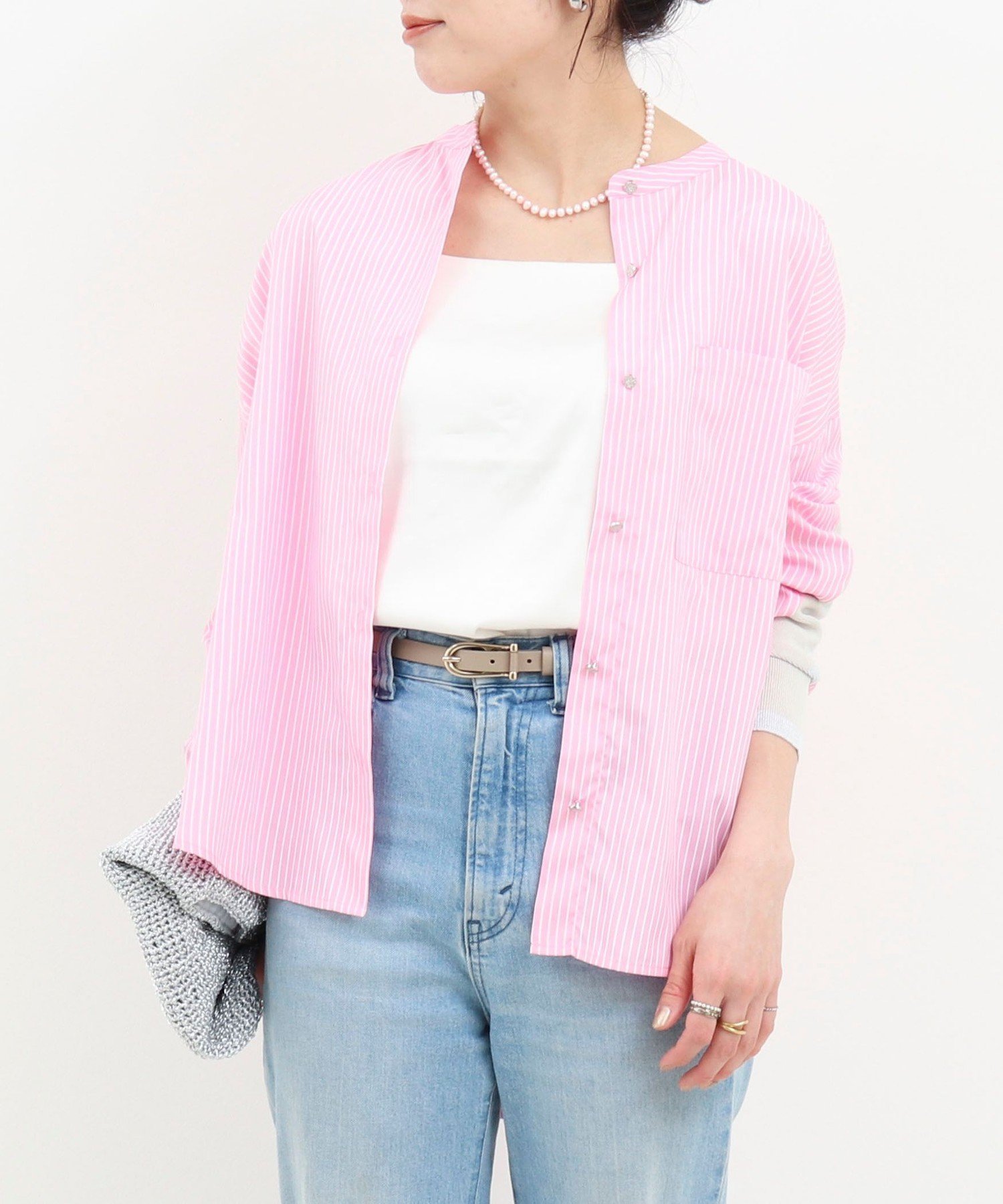 【ノーリーズ/NOLLEY'S】のバックヨークテープブラウス インテリア・キッズ・メンズ・レディースファッション・服の通販 founy(ファニー) 　ファッション　Fashion　レディースファッション　Fashion for Women　トップス・カットソー　Cut & Sew Tops　シャツ・ブラウス・オフィスカジュアル　Elegant Blouses & Button-Ups　バッグ　Bags　春　Spring　ストライプ　Stripe, Striped Pattern　人気　Popular, Best Seller　ポケット　Pocket, Pocket Detail　ヨーク　Yoke, Yoke Design　S/S・春夏　SS, Spring/Summer, Warm Season　アウトレット　Outlet / Clearance　おすすめ　Recommended / Our Picks　夏　Summer　2026年　2026　ピンク系その他|ID: prp329100004862305 ipo3291000000036089470