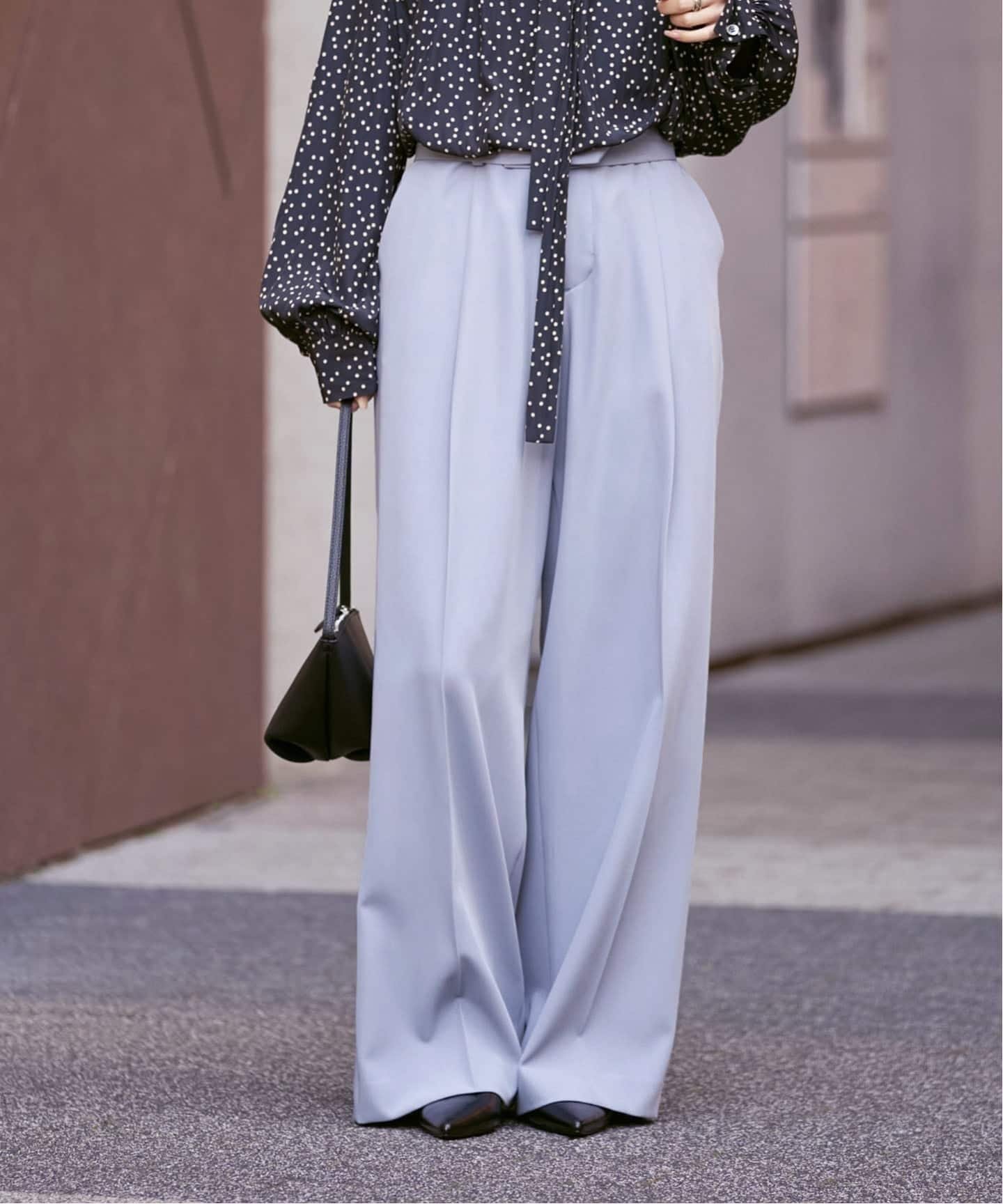 【ノーブル / スピック&スパン/NOBLE / Spick & Span】の《追加・セットアップ対応》フローツイルスラックスパンツ インテリア・キッズ・メンズ・レディースファッション・服の通販 founy(ファニー) 　ファッション　Fashion　レディースファッション　Fashion for Women　セットアップ　Matching Sets　レディースパンツ・ボトムス　Pants & Trousers / Bottoms　エレガント 上品　Elegant　スタイリッシュ　Stylish, Fashionable　スラックス　Slacks, Dress Pants　セットアップ　Set-Up, Coordinated Outfit　ロング　Long, Long-Length　定番　Standard, Basic Item　洗える　Machine Washable　ブルー A|ID: prp329100004862309 ipo3291000000036089724