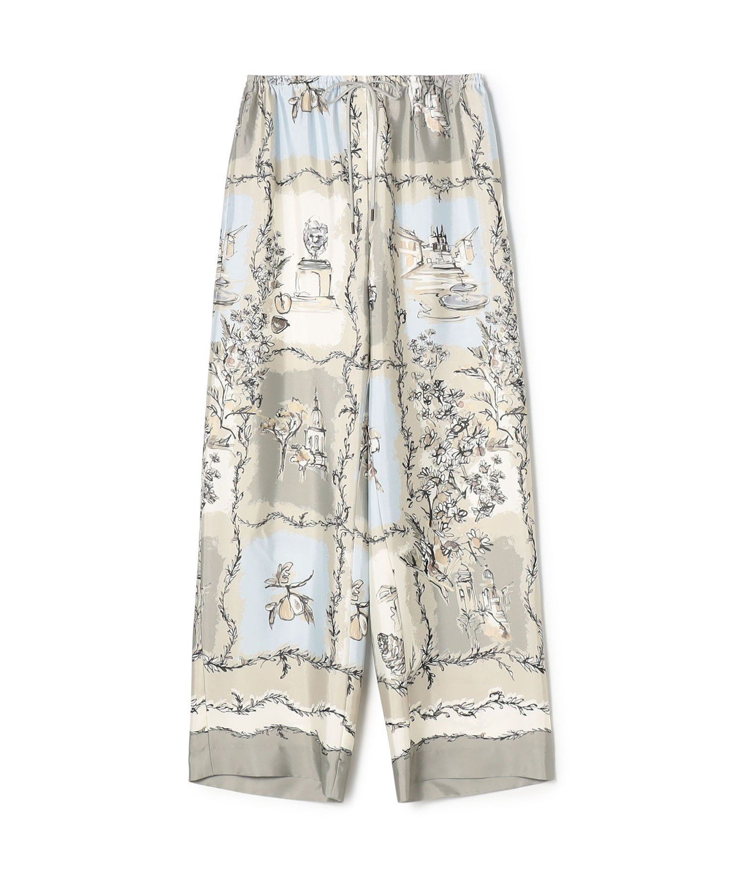 【トゥモローランド/TOMORROWLAND】の【WEB先行 】ローマプリント ドローストリングパンツ インテリア・キッズ・メンズ・レディースファッション・服の通販 founy(ファニー) ファッション Fashion レディースファッション Fashion for Women パンツ Pants & Trousers イタリア Italy ストレート Straight, Straight Cut ドローストリング Drawstring, Pull Cord プリント Print, Printed Pattern モチーフ Motif, Design Theme リラックス Relax, Relaxed Fit エレガント 上品 Elegant 42 ライトベージュ系|ID: prp329100004862316 ipo3291000000036089914