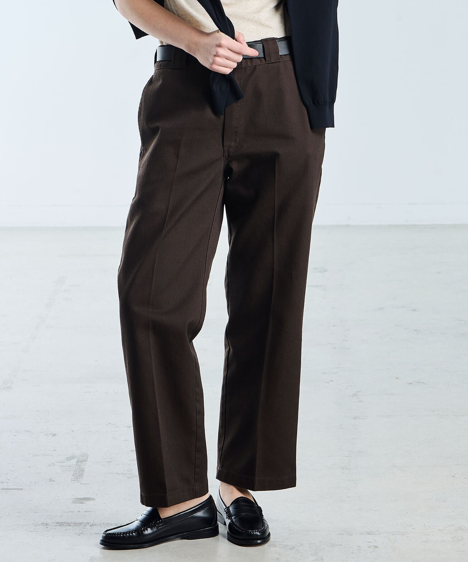 【ビショップ/Bshop】の別注 チノスラックス WOMEN インテリア・キッズ・メンズ・レディースファッション・服の通販 founy(ファニー) 　ファッション　Fashion　レディースファッション　Fashion for Women　ストレート　Straight, Straight Cut　スラックス　Slacks, Dress Pants　ツイル　Twist, Twisted Detail　ハイライズ　High Rise, High Waist　ワーク　Workwear, Utility Style　別注　Limited Edition, Custom Order　定番　Standard, Basic Item　BROWN|ID: prp329100004862319 ipo3291000000036090043