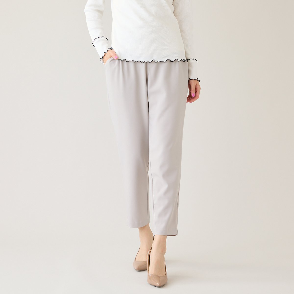【ローズティアラ/Rose Tiara】の【セットアップ対応】【イージーケア】ストレッチツイルパンツ インテリア・キッズ・メンズ・レディースファッション・服の通販 founy(ファニー) 　ファッション　Fashion　レディースファッション　Fashion for Women　セットアップ　Matching Sets　レディースパンツ・ボトムス　Pants & Trousers / Bottoms　くるぶし　Ankle-Length　セットアップ　Set-Up, Coordinated Outfit　フロント　Front, Front Design　ポケット　Pocket, Pocket Detail　エレガント 上品　Elegant　ベージュ|ID: prp329100004862320 ipo3291000000036090057