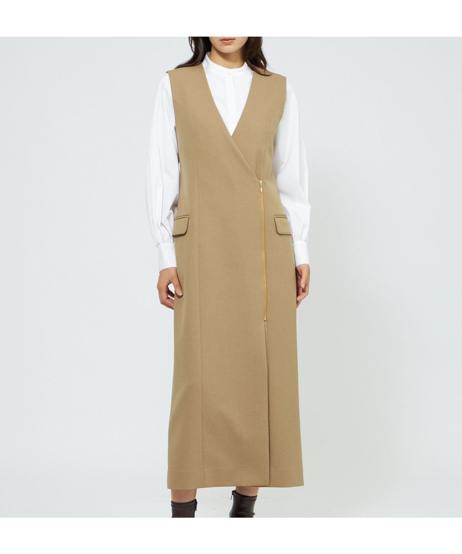 【エポカ/EPOCA】の【EPOCA STORIA】2wayジレワンピース《WEB EPOCA THE SHOP店舗限定》 インテリア・キッズ・メンズ・レディースファッション・服の通販 founy(ファニー) 　ファッション　Fashion　レディースファッション　Fashion for Women　アウター　Coat / Outerwear Collection　おすすめ　Recommended / Our Picks　エレガント 上品　Elegant　コレクション　Collection, Seasonal Line　冬　Winter / This Winter　定番　Standard, Basic Item　春　Spring　秋　Autumn　キャメル|ID: prp329100004862324 ipo3291000000036090245