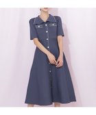 【ジルバイジルスチュアート/JILL by JILLSTUART】の開襟配色ニットワンピース 人気、トレンドファッション・服の通販 founy(ファニー) ファッション Fashion レディースファッション Fashion for Women ワンピース Dresses ニットワンピース Knit Dresses エレガント 上品 Elegant スマート Smart, Elegant パイピング Piping, Trim Design フィット Fit, Slim Fit フェミニン Feminine, Girly フレア Flare, Flared thumbnail チャコールブルー|ID: prp329100004862337 ipo3291000000036090535