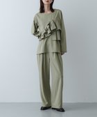 【センスオブプレイス/SENSE OF PLACE by URBAN RESEARCH】のフリルトップパンツセットアップ 人気、トレンドファッション・服の通販 founy(ファニー) ファッション Fashion レディースファッション Fashion for Women セットアップ Matching Sets レディースパンツ・ボトムス Pants & Trousers / Bottoms 2026年 2026 アシンメトリー Asymmetrical Style オケージョン Occasion Wear シンプル Simple, Minimal セットアップ Set-Up, Coordinated Outfit セレモニー Ceremony フリル Frill, Ruffle メランジ Melange, Mixed Yarn 夏 Summer S/S・春夏 SS, Spring/Summer, Warm Season thumbnail ベージュ|ID: prp329100004862350 ipo3291000000036090811