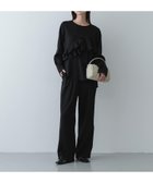 【センスオブプレイス/SENSE OF PLACE by URBAN RESEARCH】のフリルトップパンツセットアップ 人気、トレンドファッション・服の通販 founy(ファニー) ファッション Fashion レディースファッション Fashion for Women セットアップ Matching Sets レディースパンツ・ボトムス Pants & Trousers / Bottoms 2026年 2026 アシンメトリー Asymmetrical Style オケージョン Occasion Wear シンプル Simple, Minimal セットアップ Set-Up, Coordinated Outfit セレモニー Ceremony フリル Frill, Ruffle メランジ Melange, Mixed Yarn 夏 Summer S/S・春夏 SS, Spring/Summer, Warm Season thumbnail ブラック|ID: prp329100004862350 ipo3291000000036090814