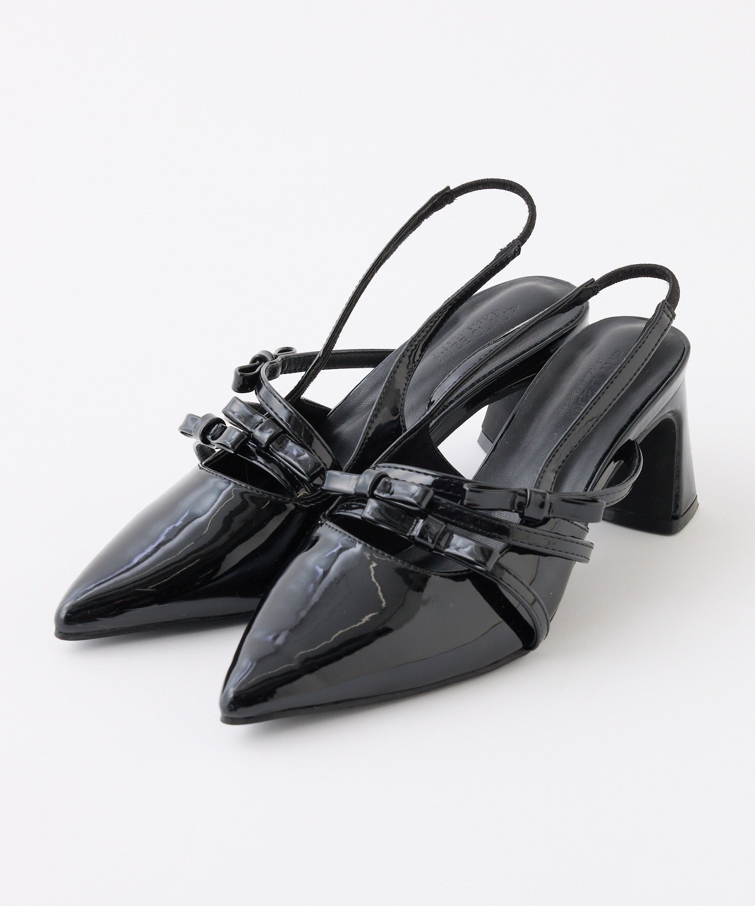 【ナイスクラップ/NICE CLAUP】のリボンヒールミュール インテリア・キッズ・メンズ・レディースファッション・服の通販 founy(ファニー) 　ファッション　Fashion　レディースファッション　Fashion for Women　オケージョン　Occasion Wear　セレモニー　Ceremony　入学式　Entrance Ceremony　卒業式　Graduation Ceremony　ブラック|ID: prp329100004862385 ipo3291000000036091522