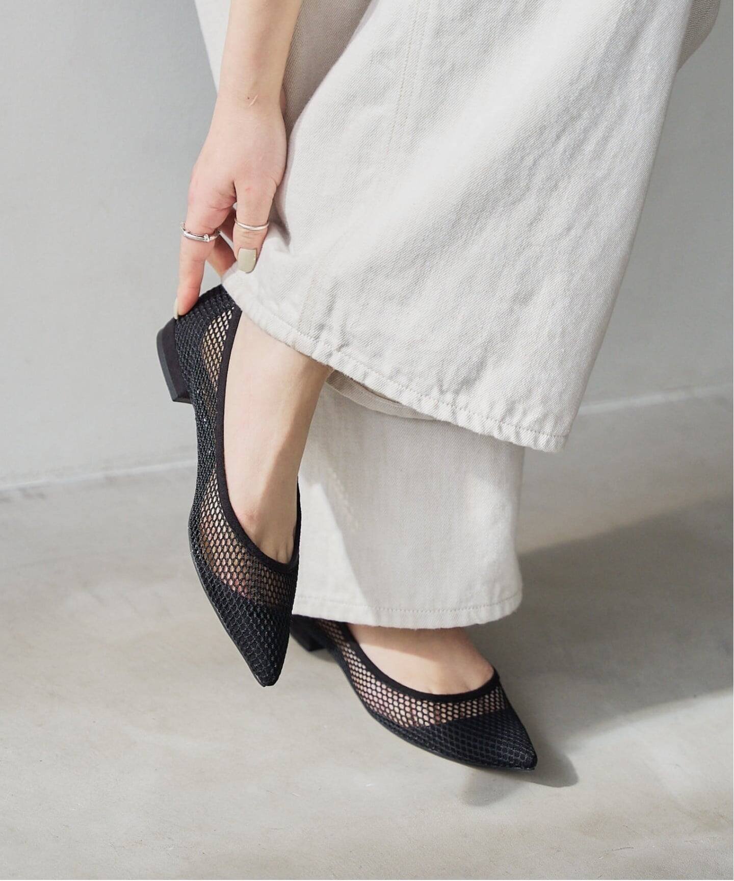 【ル タロン/Le Talon】の《追加 2》ポインテッドネットフラット インテリア・キッズ・メンズ・レディースファッション・服の通販 founy(ファニー) ファッション Fashion レディースファッション Fashion for Women シューズ Shoes, Footwear トリミング Trimming, Decorative Edge トレンド Trend, Trending Now フラット Flat, Flat Shoes エレガント 上品 Elegant 春 Spring ブラック C|ID: prp329100004862399 ipo3291000000036091722