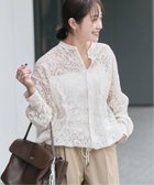 【ジャーナルスタンダード/JOURNAL STANDARD】の《WEB限定》スタンドカラーレースロングスリーブブラウス 人気、トレンドファッション・服の通販 founy(ファニー) ファッション Fashion レディースファッション Fashion for Women トップス・カットソー Cut & Sew Tops シャツ・ブラウス・オフィスカジュアル Elegant Blouses & Button-Ups おすすめ Recommended / Our Picks レース Lace, Lace Fabric 春 Spring 羽織 Haori, Light Jacket thumbnail ホワイト|ID: prp329100004862745 ipo3291000000036118195