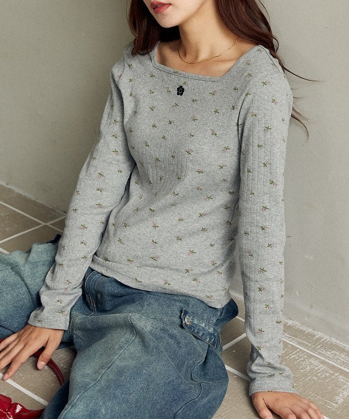 【フリークスストア/FREAK'S STORE】のワンポイント刺繍 2WAY 針抜きフライス ロンT 限定展開 25AW インテリア・キッズ・メンズ・レディースファッション・服の通販 founy(ファニー) 　ファッション　Fashion　レディースファッション　Fashion for Women　トップス・カットソー　Cut & Sew Tops　ロングTシャツ・Tシャツ　Longline T-Shirts & Tees　インナー　Innerwear　ヴィンテージ　Vintage Style　秋　Autumn　シンプル　Simple, Minimal　スクエア　Square, Square Shape　スペシャル　Special, Limited Edition　スラックス　Slacks, Dress Pants　デニム　Denim, Jeans Material　フラワー　Flower, Floral　ベーシック　Basic, Essential　ミニスカート　Mini Skirt, Short Skirt　無地　Plain, Solid Color　ラウンド　Round, Round Neck　リアル　Real, Realistic　ロマンティック　Romantic, Feminine Style　ロング　Long, Long-Length　ワンポイント　One Point, Statement Accent　A/W・秋冬　Autumn/Winter　冬　Winter / This Winter　おすすめ　Recommended / Our Picks　エレガント 上品　Elegant　2025年　2025　2025-2026秋冬・A/W　Autumn/Winter 2025–26 AW25–26　ダークグレー|ID: prp329100004862749 ipo3291000000036118254