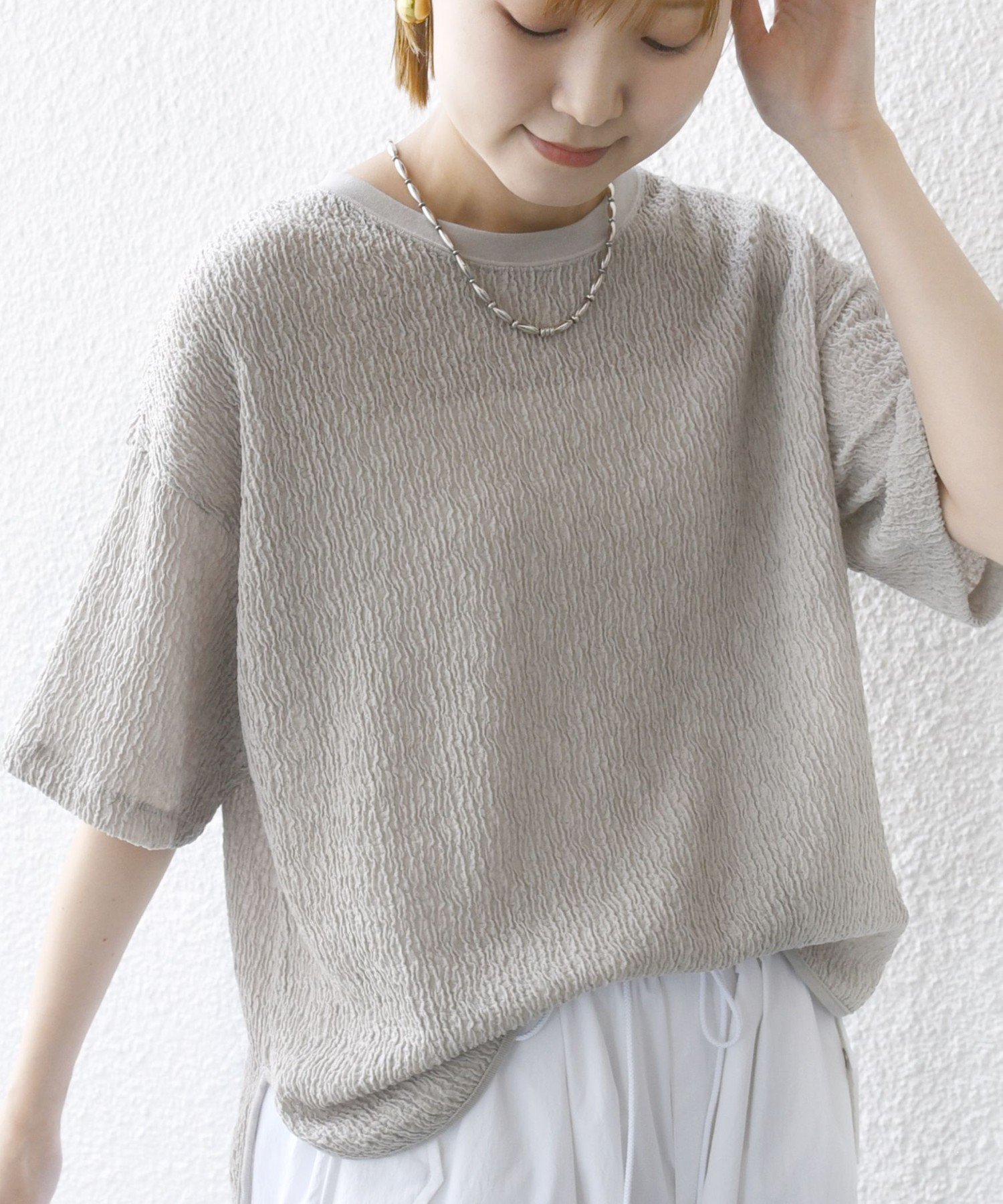 【シップス フォー ウィメン/SHIPS】の手洗い可能 ランダム ブルーゼ ショート スリーブ プルオーバー 人気、トレンドファッション・服の通販 founy(ファニー) 　ファッション　Fashion　レディースファッション　Fashion for Women　トップス・カットソー　Cut & Sew Tops　カジュアルプルオーバー・ニットトップス　Pullovers & Knit Tops / Casual Pullovers　カットソー　Cut and Sewn Top　ショート　Short, Short Length　シンプル　Simple, Minimal　スリーブ　Sleeve, Long Sleeve / Short Sleeve　デニム　Denim, Jeans Material　長袖　Long Sleeve, Full Sleeve　ハーフ　Half, Half-Length　フェミニン　Feminine, Girly　ラウンド　Round, Round Neck　ランダム　Random, Irregular　おすすめ　Recommended / Our Picks　夏　Summer　2025年　2025　2025春夏・S/S　Spring/Summer 2025 SS25　 other-1|ID: prp329100004862756 ipo3291000000036118285