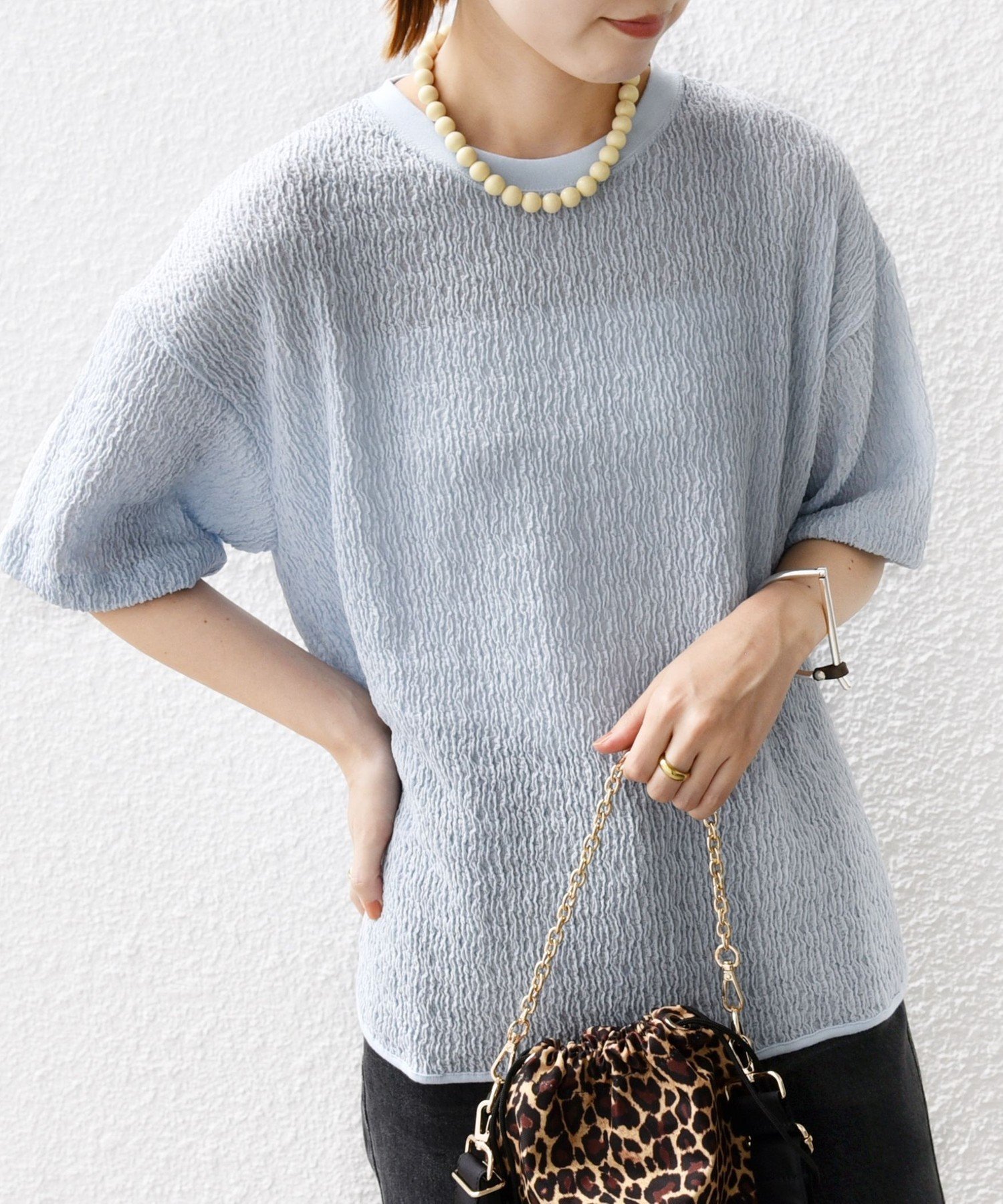 【シップス フォー ウィメン/SHIPS】の手洗い可能 ランダム ブルーゼ ショート スリーブ プルオーバー インテリア・キッズ・メンズ・レディースファッション・服の通販 founy(ファニー) 　ファッション　Fashion　レディースファッション　Fashion for Women　トップス・カットソー　Cut & Sew Tops　カジュアルプルオーバー・ニットトップス　Pullovers & Knit Tops / Casual Pullovers　カットソー　Cut and Sewn Top　ショート　Short, Short Length　シンプル　Simple, Minimal　スリーブ　Sleeve, Long Sleeve / Short Sleeve　デニム　Denim, Jeans Material　長袖　Long Sleeve, Full Sleeve　ハーフ　Half, Half-Length　フェミニン　Feminine, Girly　ラウンド　Round, Round Neck　ランダム　Random, Irregular　おすすめ　Recommended / Our Picks　夏　Summer　2025年　2025　2025春夏・S/S　Spring/Summer 2025 SS25　ライトブルー|ID: prp329100004862756 ipo3291000000036118308