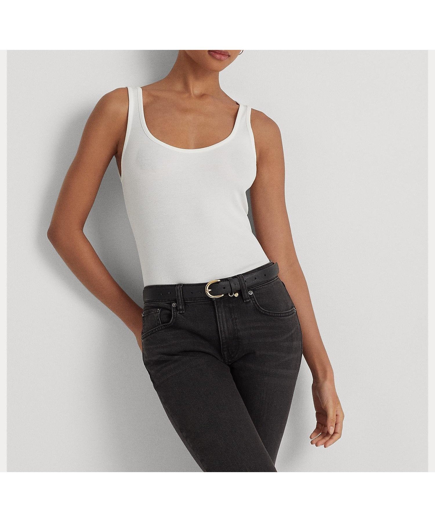 【ラルフローレン/RALPH LAUREN】のコットンブレンド タンクトップ インテリア・キッズ・メンズ・レディースファッション・服の通販 founy(ファニー) ファッション Fashion レディースファッション Fashion for Women スリム Slim, Slim Fit タンク Tank Top, Sleeveless Top ノースリーブ Sleeveless, No-Sleeve フィット Fit, Slim Fit リブニット Rib Knit, Ribbed Knit 定番 Standard, Basic Item 100ホワイト|ID: prp329100004862762 ipo3291000000036118356