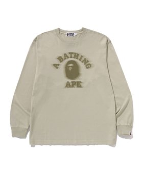 【ア ベイシング エイプ/A BATHING APE】のGARMENT DYE COLLEGE RELAXED FIT LS TEE 人気、トレンドファッション・服の通販 founy(ファニー) ファッション Fashion レディースファッション Fashion for Women スリーブ Sleeve, Long Sleeve / Short Sleeve フロント Front, Front Design プリント Print, Printed Pattern ロング Long, Long-Length ヴィンテージ Vintage Style |ID:prp329100004862776