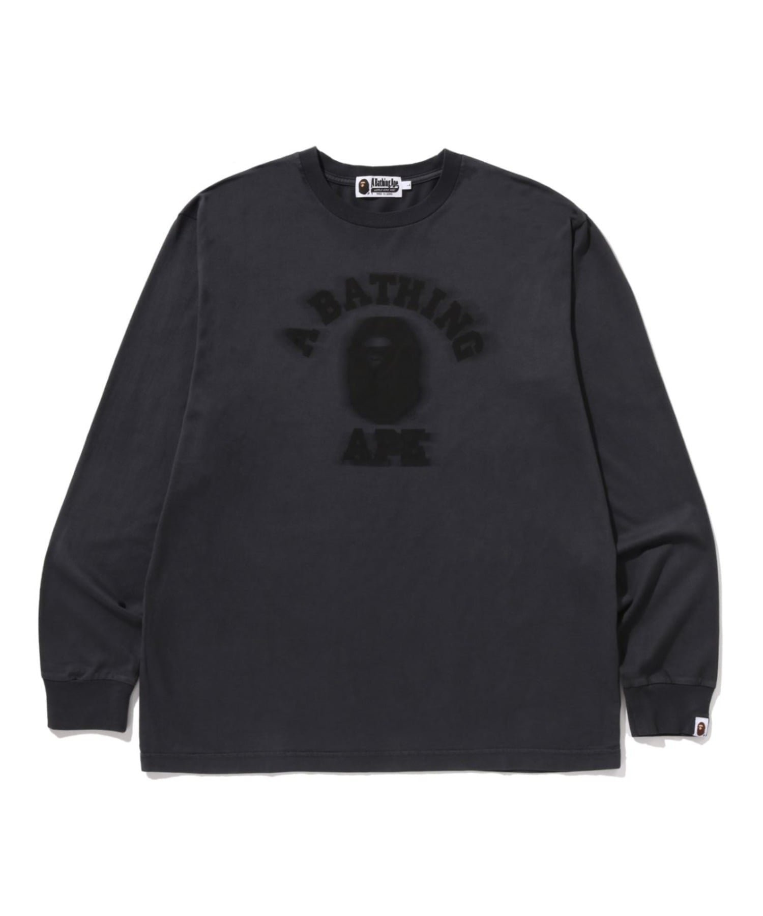【ア ベイシング エイプ/A BATHING APE】のGARMENT DYE COLLEGE RELAXED FIT LS TEE インテリア・キッズ・メンズ・レディースファッション・服の通販 founy(ファニー) ファッション Fashion レディースファッション Fashion for Women スリーブ Sleeve, Long Sleeve / Short Sleeve フロント Front, Front Design プリント Print, Printed Pattern ロング Long, Long-Length ヴィンテージ Vintage Style CHARCOAL|ID: prp329100004862776 ipo3291000000036118612