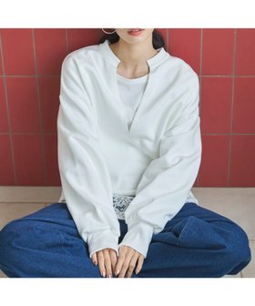 【ドゥ アルシーヴ/Doux archives】のキーネックスウェットプルオーバー 人気、トレンドファッション・服の通販 founy(ファニー) ファッション Fashion レディースファッション Fashion for Women トップス・カットソー Cut & Sew Tops レディースパーカー・カジュアルフーディー Casual Hoodies & Sweatshirts カジュアルプルオーバー・ニットトップス Pullovers & Knit Tops / Casual Pullovers スウェット・クルーネックトップス Sweatshirts & Crewnecks / Relaxed Fit Sweat Tops カットオフ Cut-Off Design スウェット / スエット Sweatshirt, Sweatwear スキッパー Skipper, Open Collar ボトム Bottoms, Lower Wear 人気 Popular, Best Seller |ID:prp329100004862816