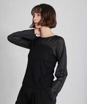 【ビアンカ/BIANCA】の【着回し抜群】チュールシアーコンビカットソー 人気、トレンドファッション・服の通販 founy(ファニー) ファッション Fashion レディースファッション Fashion for Women トップス・カットソー Cut & Sew Tops カットソー・ベーシックTシャツ Cut-and-Sewn Tops / Stretch Tees & Basics インナー Innerwear オーガンジー Organza Fabric 春 Spring 秋 Autumn カットソー Cut and Sewn Top ギャザー Gathered, Ruffled コンビ Combo, Combination Style シアー Sheer, See-Through シルケット Silket, Silky Cotton ストレッチ Stretch, Stretchy Fabric チュール Tulip, Tulip Motif トレンド Trend, Trending Now ドレープ Drape, Draping Fabric ファブリック Fabric, Textile A/W・秋冬 Autumn/Winter おすすめ Recommended / Our Picks 夏 Summer エレガント 上品 Elegant |ID:prp329100004862817