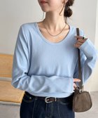 【ディスコート/Discoat】のリブUネックロングスリーブ 人気、トレンドファッション・服の通販 founy(ファニー) ファッション Fashion レディースファッション Fashion for Women おすすめ Recommended / Our Picks アクセサリー Fashion Accessories インナー Innerwear キャミ Camisole, Cami Top シンプル Simple, Minimal ジャケット Jacket, Outerwear スリーブ Sleeve, Long Sleeve / Short Sleeve デコルテ Décolleté, Neckline デニム Denim, Jeans Material ビジュー Bijou, Jewel-like Accent ブルゾン Blouson, Bomber Jacket ロング Long, Long-Length thumbnail サックスブルー|ID: prp329100004862830 ipo3291000000036119614