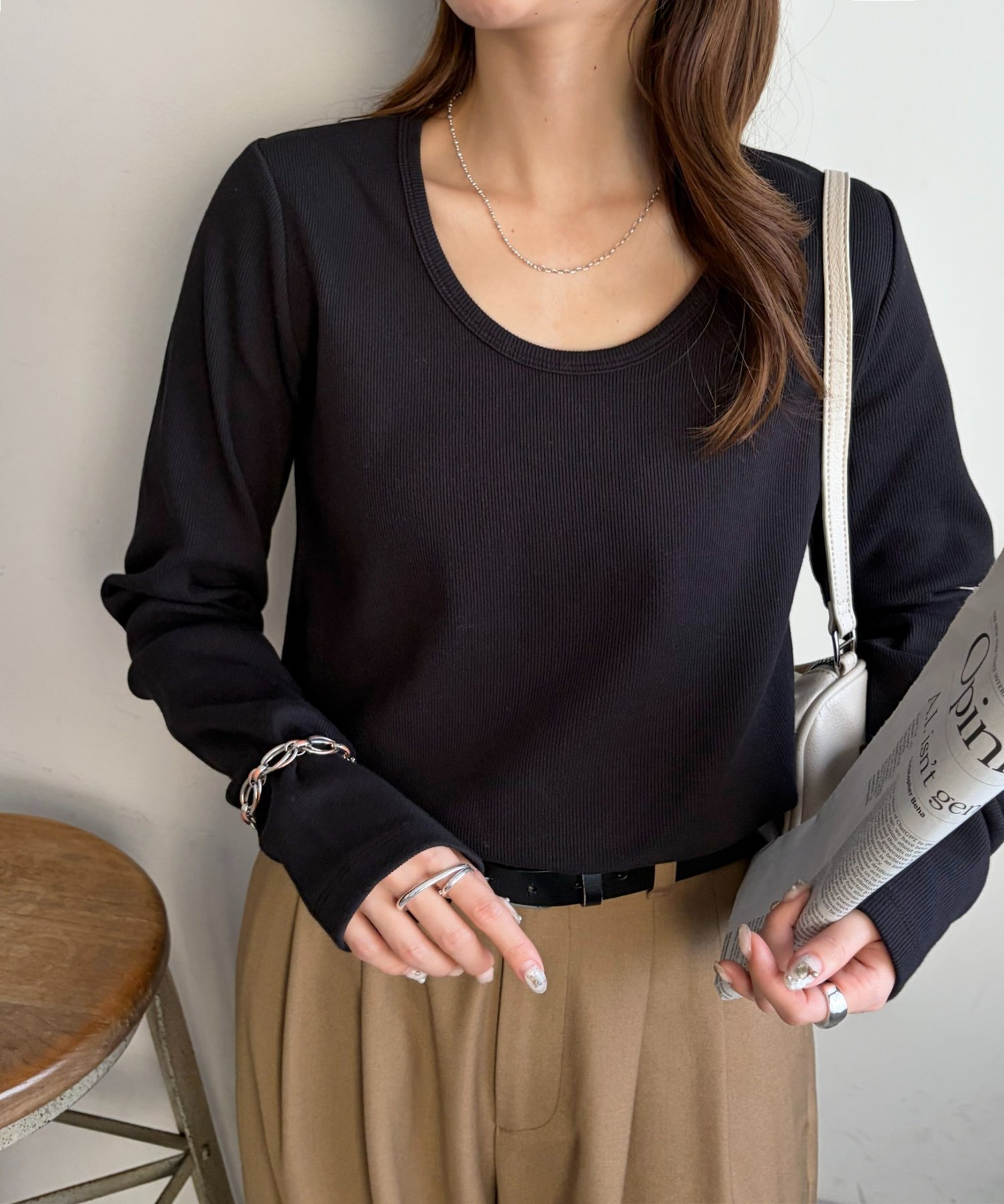 【ディスコート/Discoat】のリブUネックロングスリーブ インテリア・キッズ・メンズ・レディースファッション・服の通販 founy(ファニー) ファッション Fashion レディースファッション Fashion for Women おすすめ Recommended / Our Picks アクセサリー Fashion Accessories インナー Innerwear キャミ Camisole, Cami Top シンプル Simple, Minimal ジャケット Jacket, Outerwear スリーブ Sleeve, Long Sleeve / Short Sleeve デコルテ Décolleté, Neckline デニム Denim, Jeans Material ビジュー Bijou, Jewel-like Accent ブルゾン Blouson, Bomber Jacket ロング Long, Long-Length ブラック|ID: prp329100004862830 ipo3291000000036119621