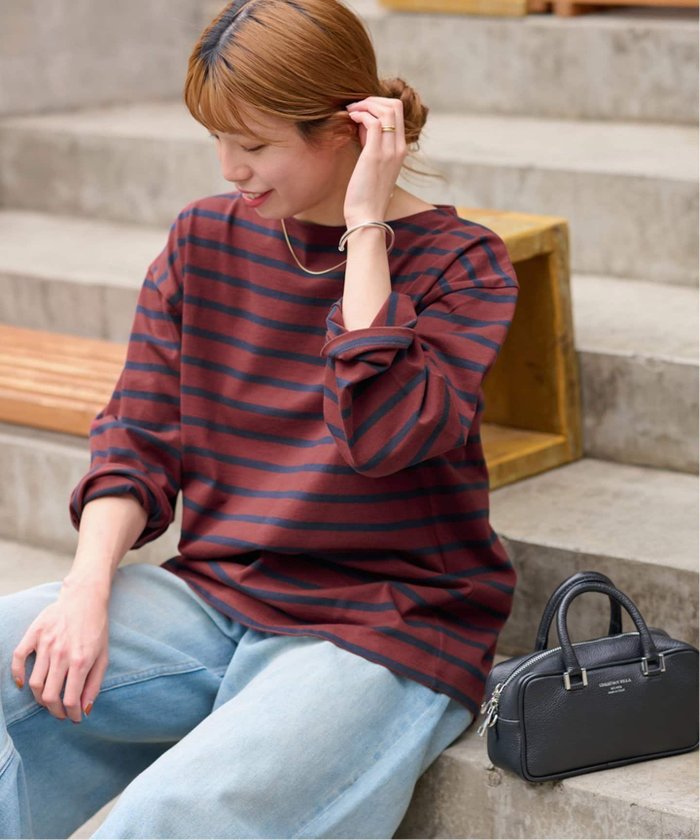 【ジャーナルスタンダード レリューム/JOURNAL STANDARD relume】のバスクボーダープルオーバー インテリア・キッズ・メンズ・レディースファッション・服の通販 founy(ファニー) https://founy.com/ ファッション Fashion レディースファッション Fashion for Women トップス・カットソー Cut & Sew Tops カジュアルプルオーバー・ニットトップス Pullovers & Knit Tops / Casual Pullovers 2025年 2025 2025-2026秋冬・A/W Autumn/Winter 2025–26 AW25–26 インナー Innerwear ジャケット Jacket, Outerwear ベーシック Basic, Essential ボーダー Border, Stripe ランダム Random, Irregular ロング Long, Long-Length 定番 Standard, Basic Item |ID: prp329100004862832 ipo3291000000036119809