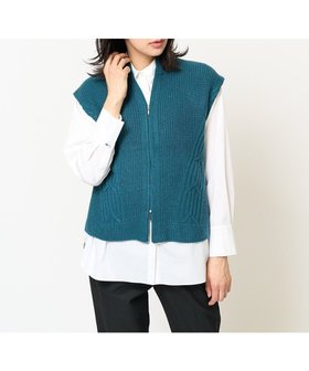 【ジョルジュ レッシュ/GEORGES RECH】のダブルジップハイネックニットベスト 人気、トレンドファッション・服の通販 founy(ファニー) ファッション Fashion レディースファッション Fashion for Women アウター Coat / Outerwear Collection トップス・カットソー Cut & Sew Tops ニット Knit Tops & Sweaters ベスト&ジレ / 重ね着スタイル Vests & Gilets アクリル Acrylic Material 畦 Ribbed Knit カットソー Cut and Sewn Top コンパクト Compact, Small Size ショート Short, Short Length シンプル Simple, Minimal ストレッチ Stretch, Stretchy Fabric トレンド Trend, Trending Now 人気 Popular, Best Seller バランス Balance, Style Balance ベスト Vest, Waistcoat ロング Long, Long-Length おすすめ Recommended / Our Picks |ID:prp329100004862833