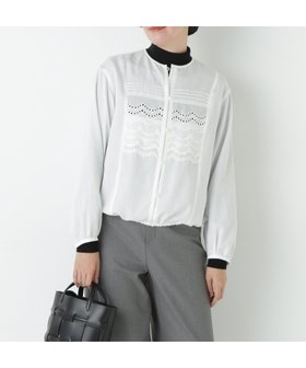 【ヒューマンウーマン/HUMAN WOMAN】のレイヤーレースブラウス 人気、トレンドファッション・服の通販 founy(ファニー) ファッション Fashion レディースファッション Fashion for Women トップス・カットソー Cut & Sew Tops シャツ・ブラウス・オフィスカジュアル Elegant Blouses & Button-Ups おすすめ Recommended / Our Picks サテン Satin, Glossy Fabric スタンダード Standard, Basic タートル Turtleneck, Turtle Collar レース Lace, Lace Fabric ロング Long, Long-Length 別注 Limited Edition, Custom Order 羽織 Haori, Light Jacket |ID:prp329100004862836