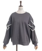 【アクシーズファム/axes femme】の袖リボンカットプルオーバー 人気、トレンドファッション・服の通販 founy(ファニー) ファッション Fashion レディースファッション Fashion for Women トップス・カットソー Cut & Sew Tops カジュアルプルオーバー・ニットトップス Pullovers & Knit Tops / Casual Pullovers シンプル Simple, Minimal スリーブ Sleeve, Long Sleeve / Short Sleeve デニム Denim, Jeans Material フェミニン Feminine, Girly フレア Flare, Flared プリーツ Pleats, Pleated リボン Ribbon, Bow ワイド Wide, Wide Fit thumbnail グレー|ID: prp329100004862845 ipo3291000000036120408