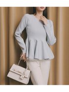 【セルフォード/CELFORD】のペプラムドッキングニットプルオーバー 人気、トレンドファッション・服の通販 founy(ファニー) ファッション Fashion レディースファッション Fashion for Women トップス・カットソー Cut & Sew Tops ニット Knit Tops & Sweaters カジュアルプルオーバー・ニットトップス Pullovers & Knit Tops / Casual Pullovers オーガンジー Organza Fabric シフォン Chiffon, Lightweight Fabric スマート Smart, Elegant ドッキング Docking, Mixed Material フォルム Silhouette, Form ペプラム Peplum, Flared Hem ラッフル Ruffle, Frill 今季 This Season, Current Season thumbnail SAX[083]|ID: prp329100004862846 ipo3291000000036120458